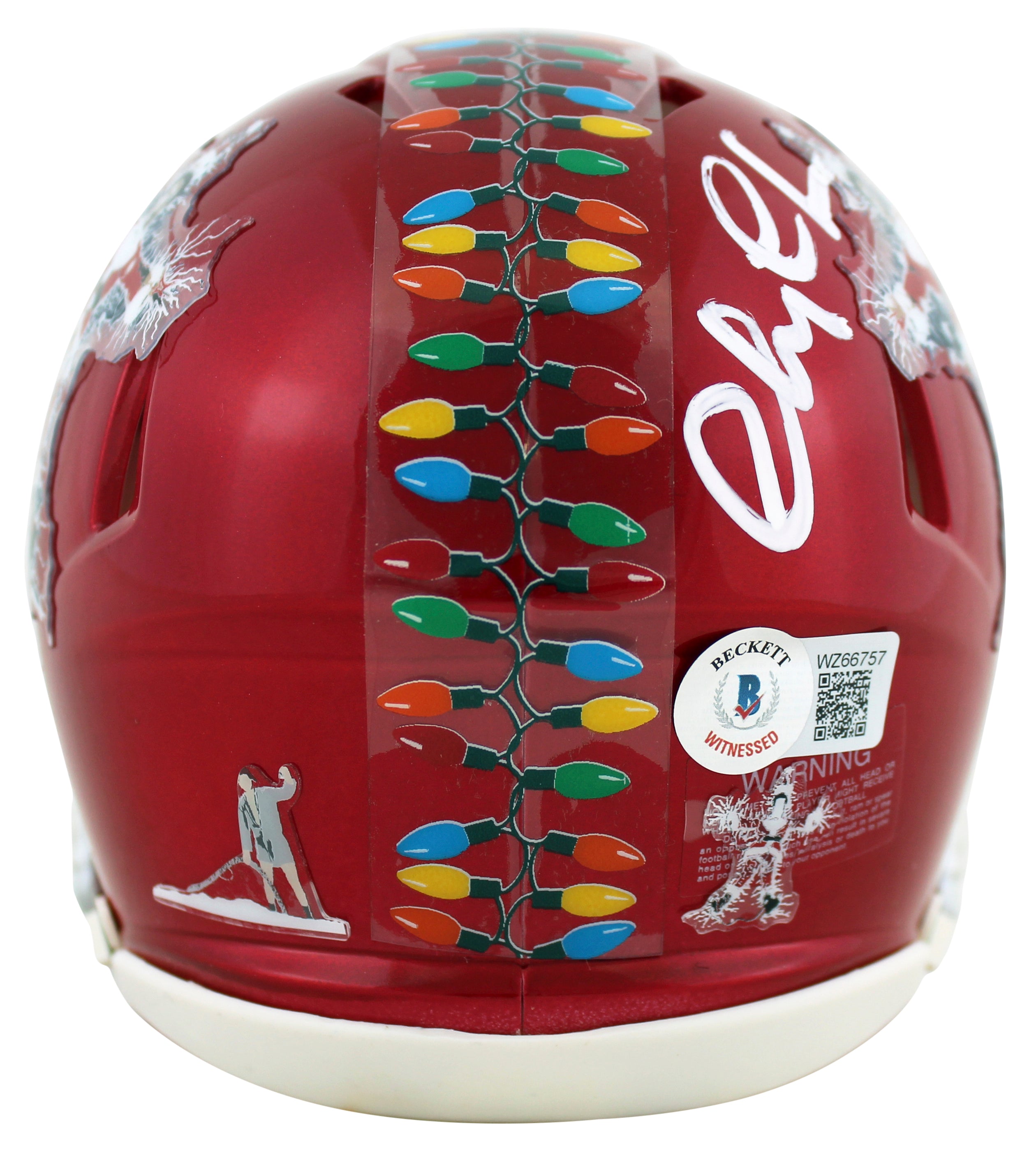 Chevy Chase Christmas Vacation Signed Red Speed Mini Helmet BAS Witness #WZ66757