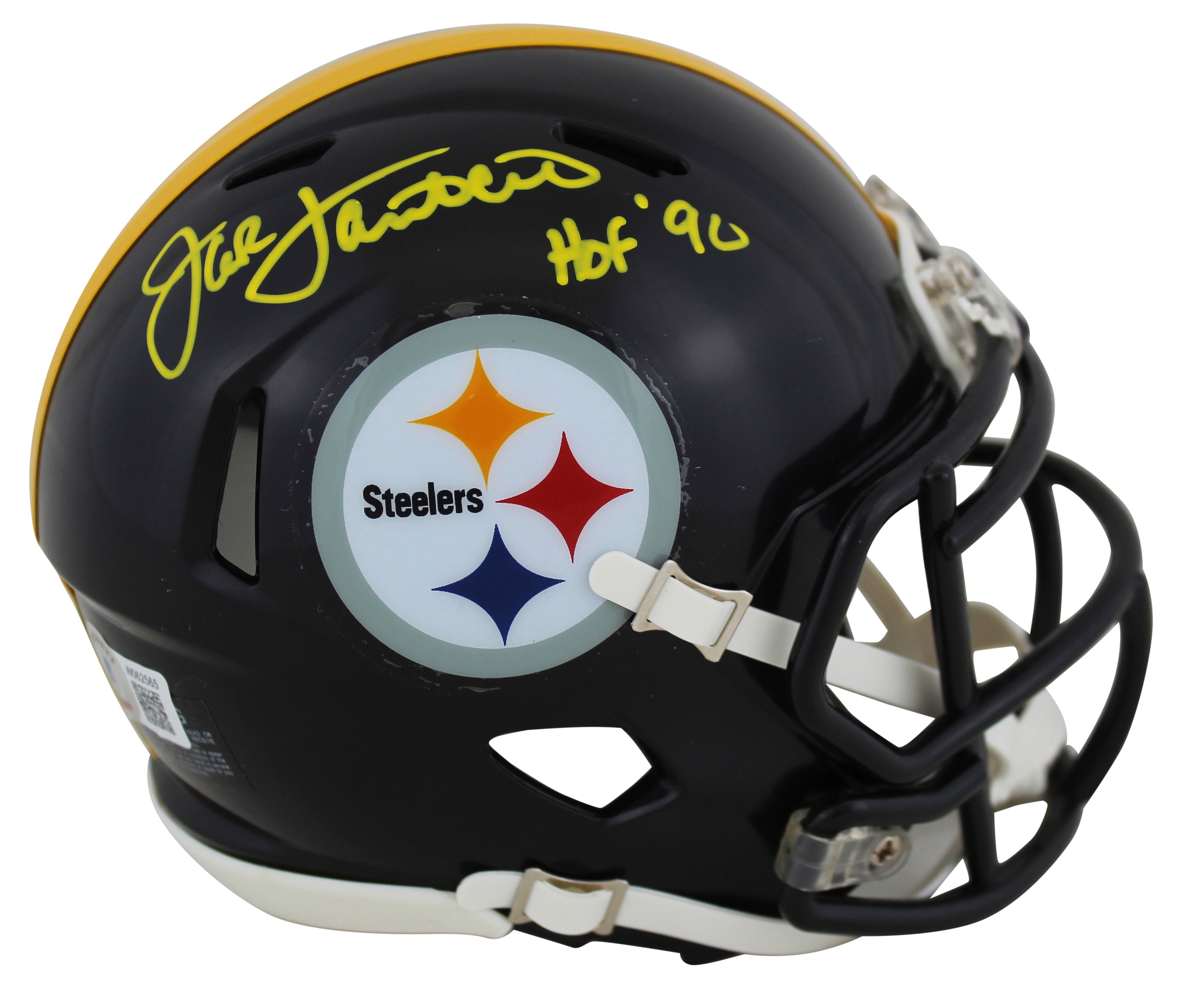 Steelers Jack Lambert "HOF 90" Authentic Signed Speed Mini Helmet BAS
