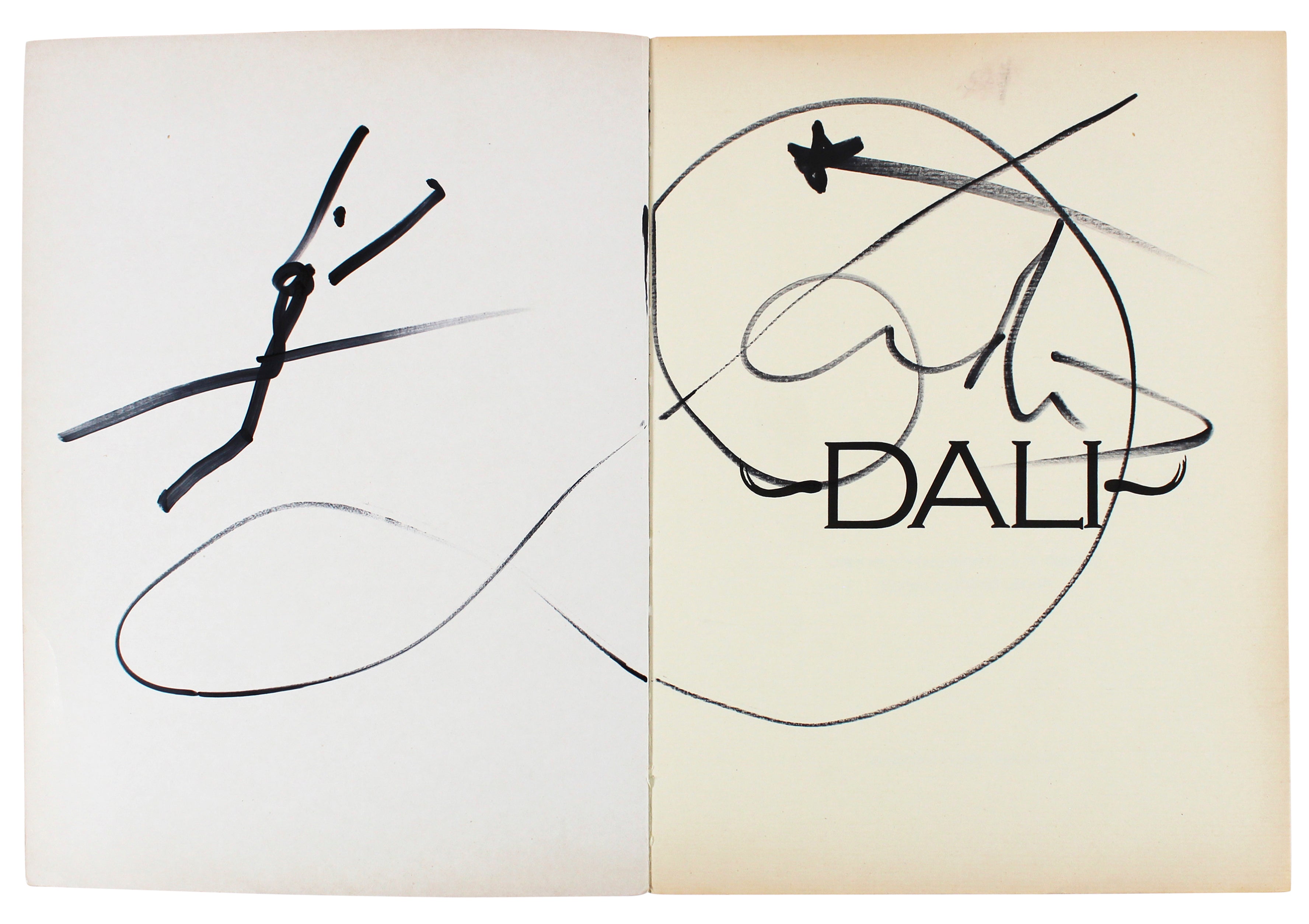 Salvador Dali Authentic Signed Dali First Printing Book w/ Sketch JSA #XX62427