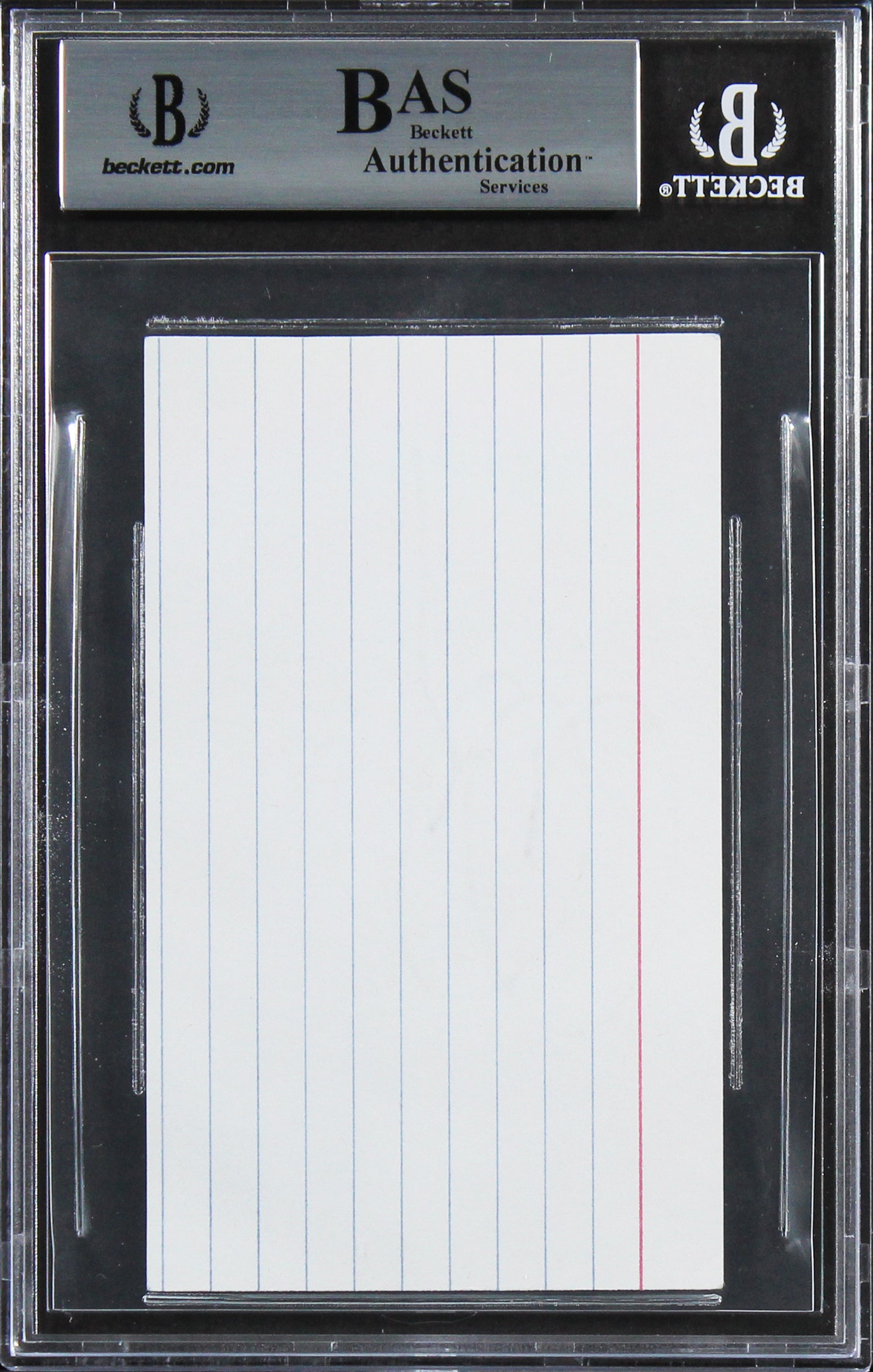 Heat Pat Riley Authentic Signed 3x5 Index Card Autographed BAS Slabbed