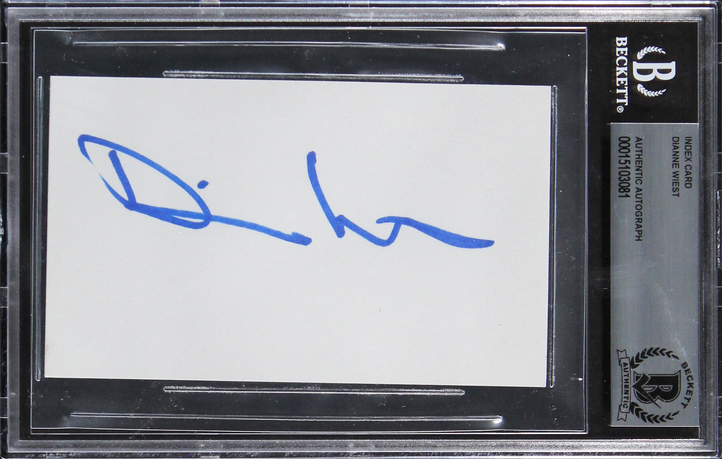 Dianne Wiest The Mayor of Kingstown Authentic Signed 3x5 Index Card BAS Slabbed