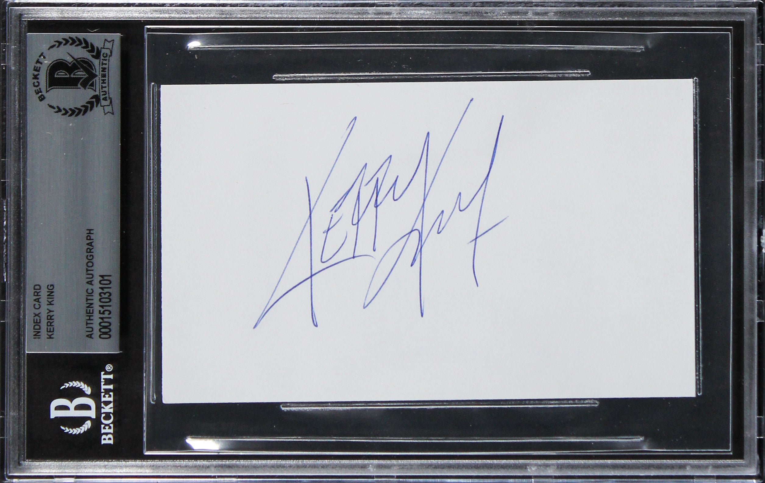 Kerry King Slayer Authentic Signed 3x5 Index Card Autographed BAS Slabbed