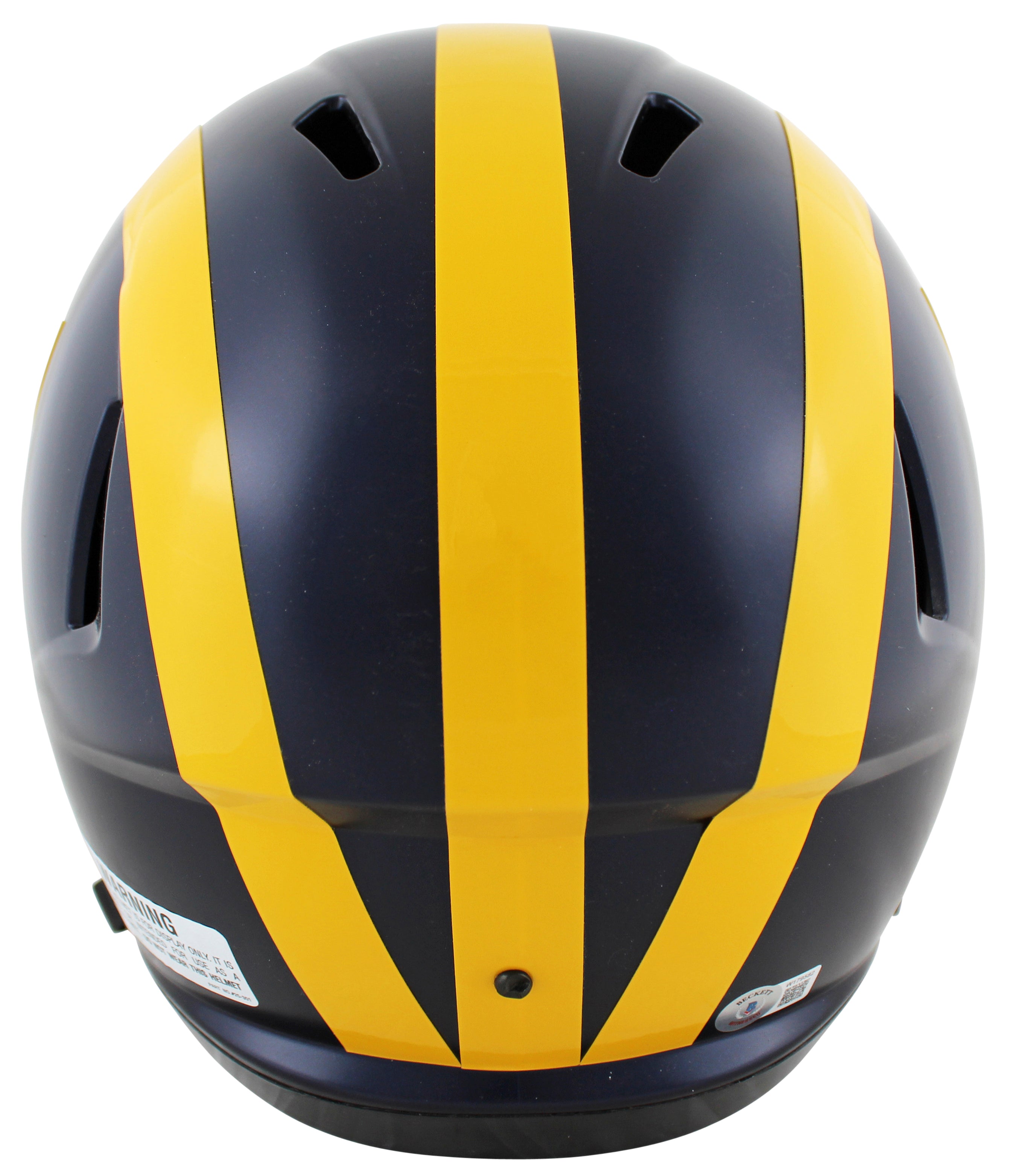 Michigan Aidan Hutchinson Signed Full Size Speed Rep Helmet w/ Black Sig BAS Wit