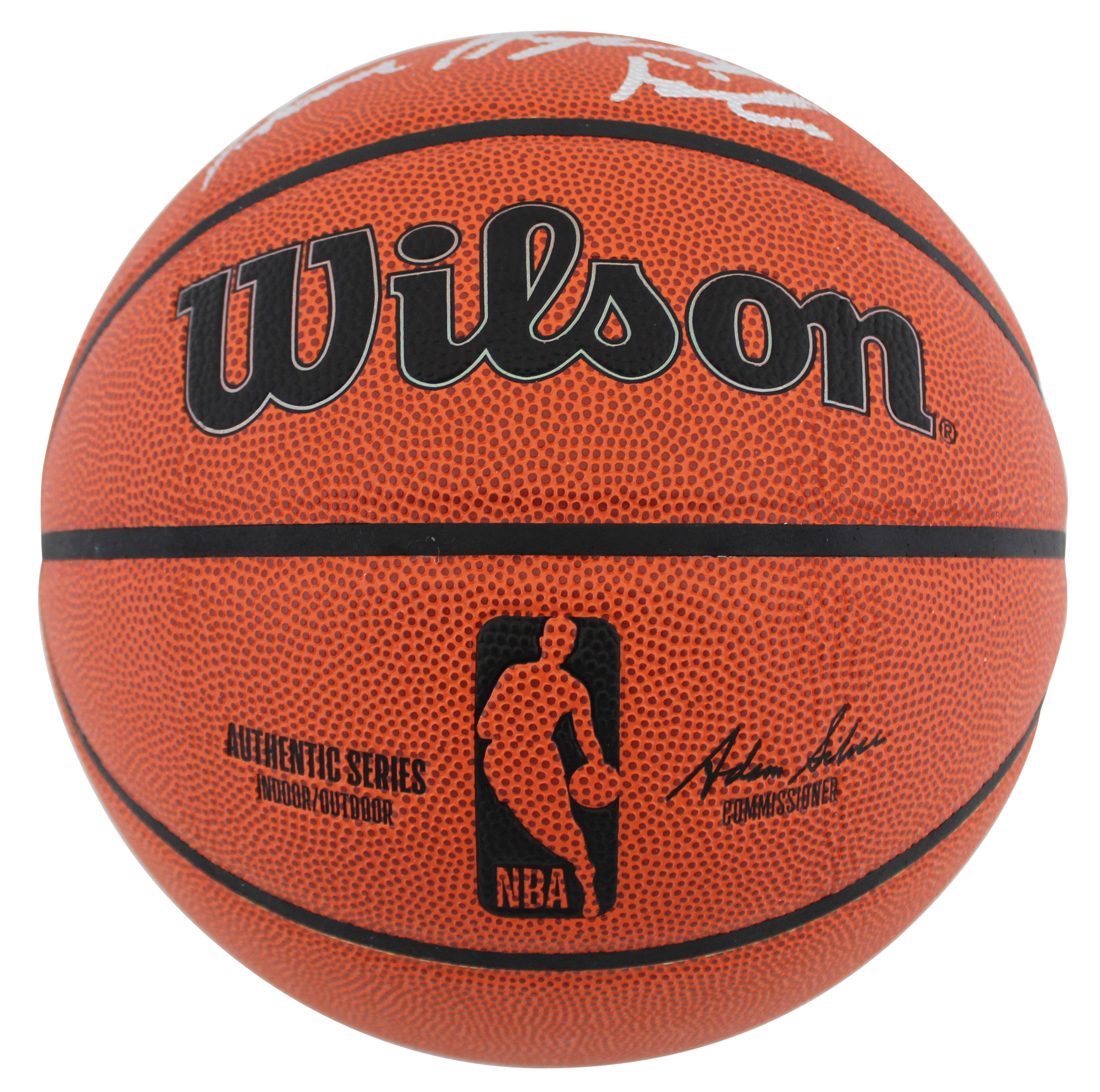 Hawks Dominique Wilkins "Human Highlight Film" Signed Wilson Basketball BAS Wit