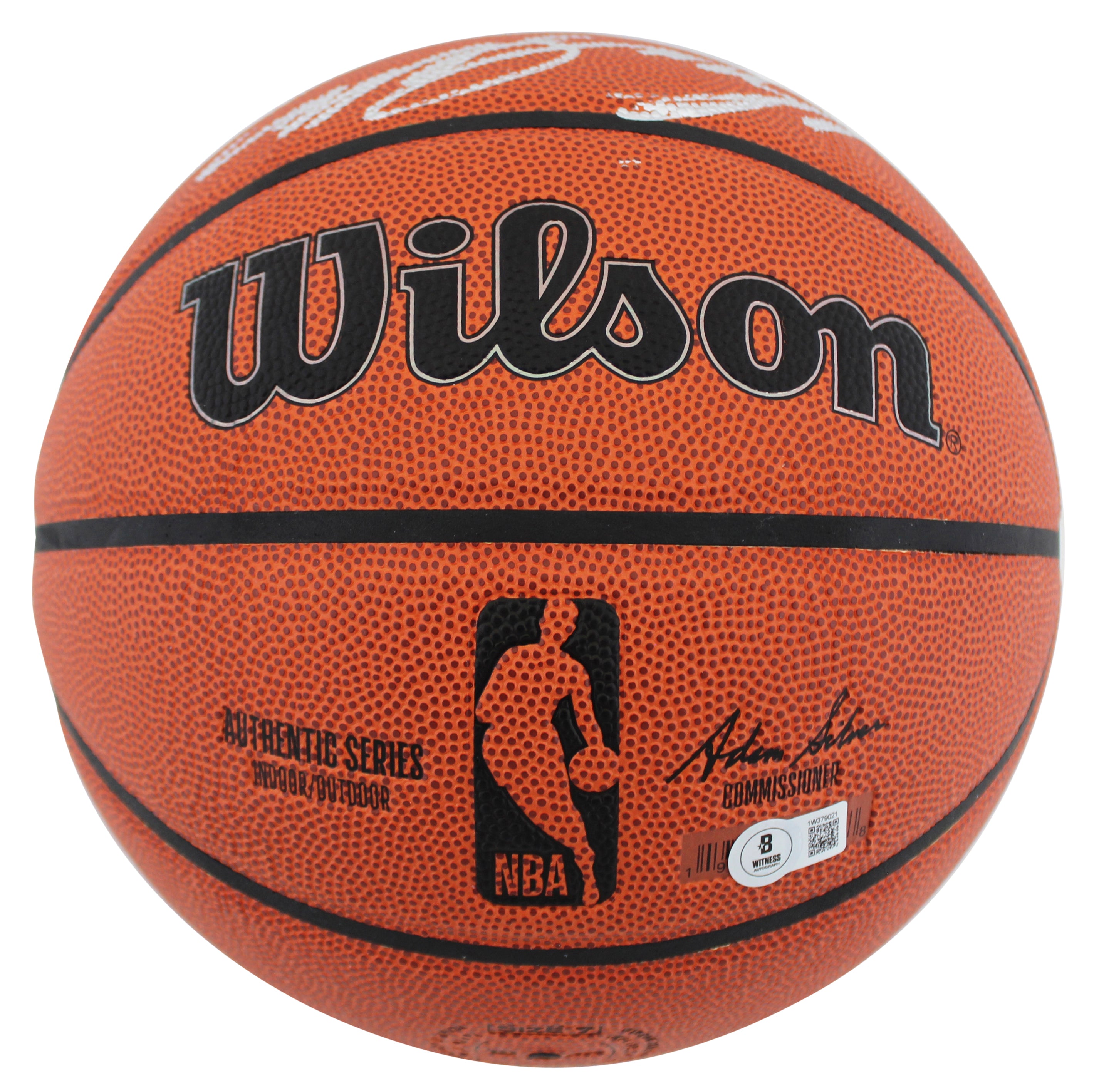 Hawks Dominique Wilkins "Human Highlight Film" Signed Wilson Basketball BAS Wit