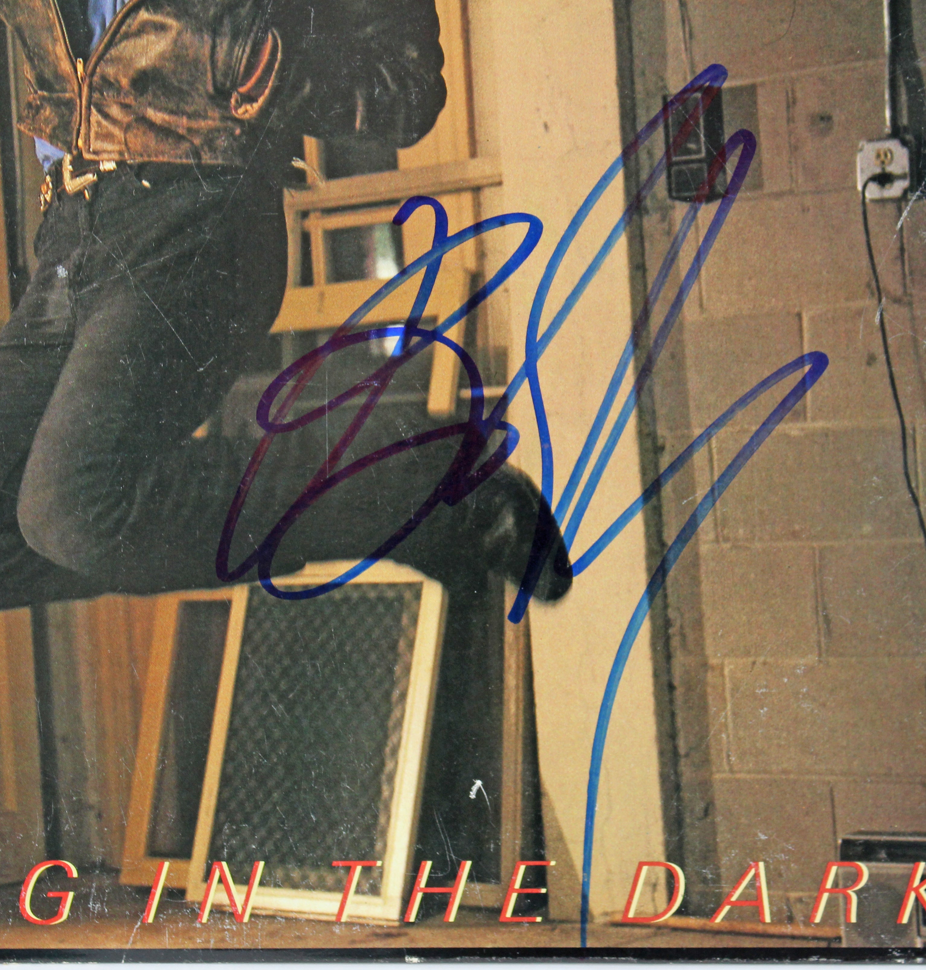 Bruce Springsteen Signed Dancing In The Dark Album Cover W/ Vinyl BAS #A39268