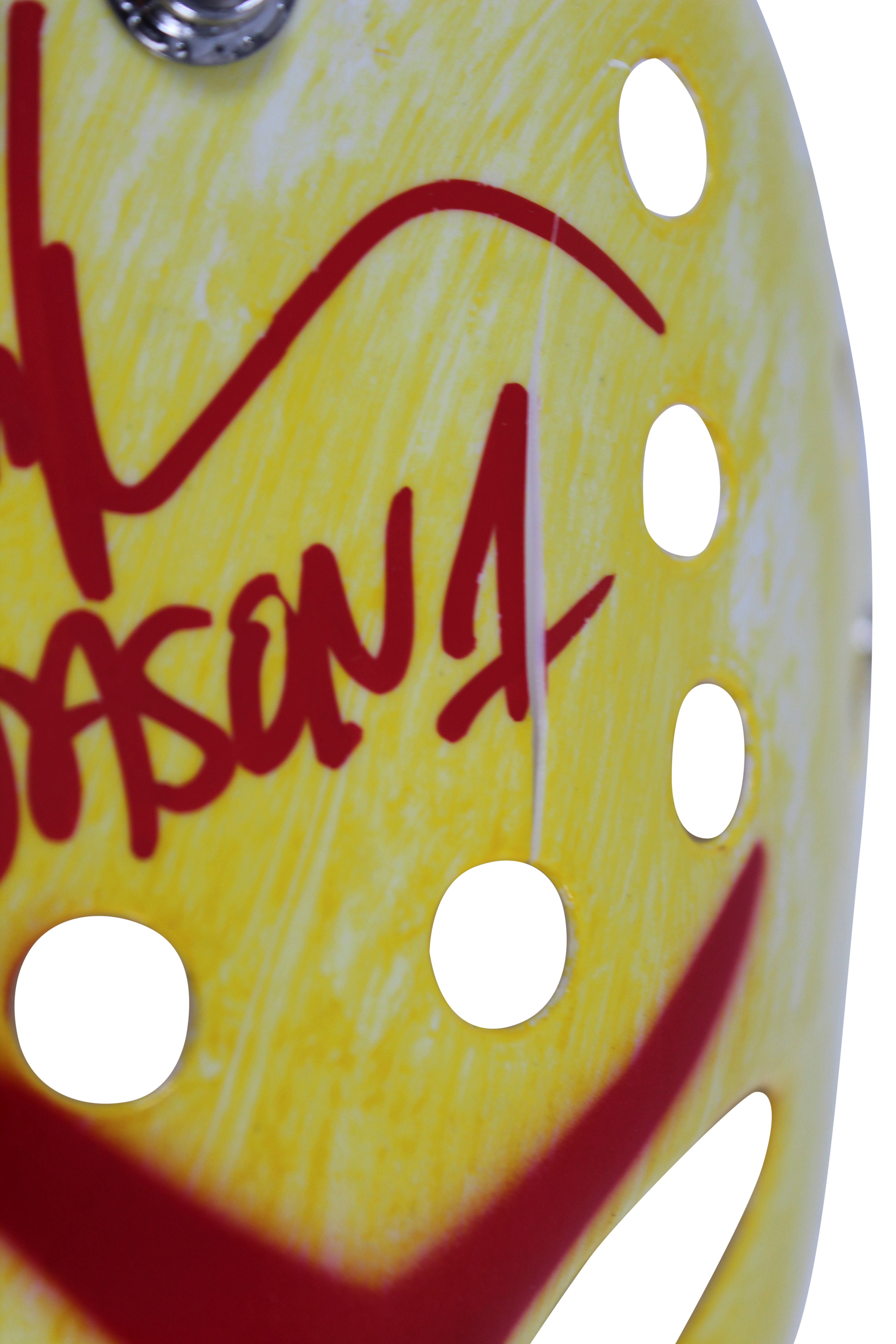 Ari Lehman Friday The 13th "Jason 1" Signed Yellow Jason Mask BAS #WM01521