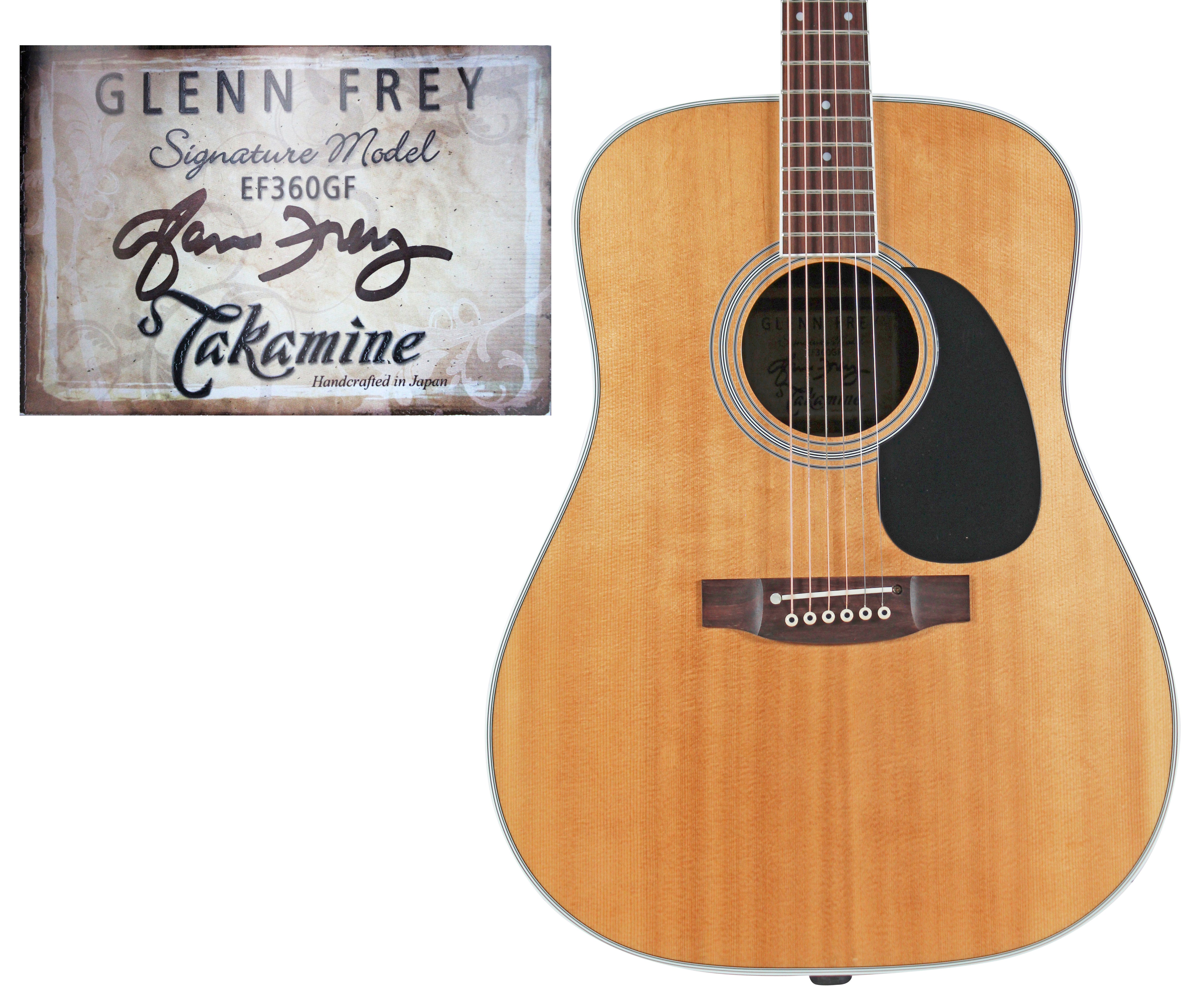 Glenn Frey The Eagles Signed Takamine Signature Acoustic Guitar w/ Case BAS LOA