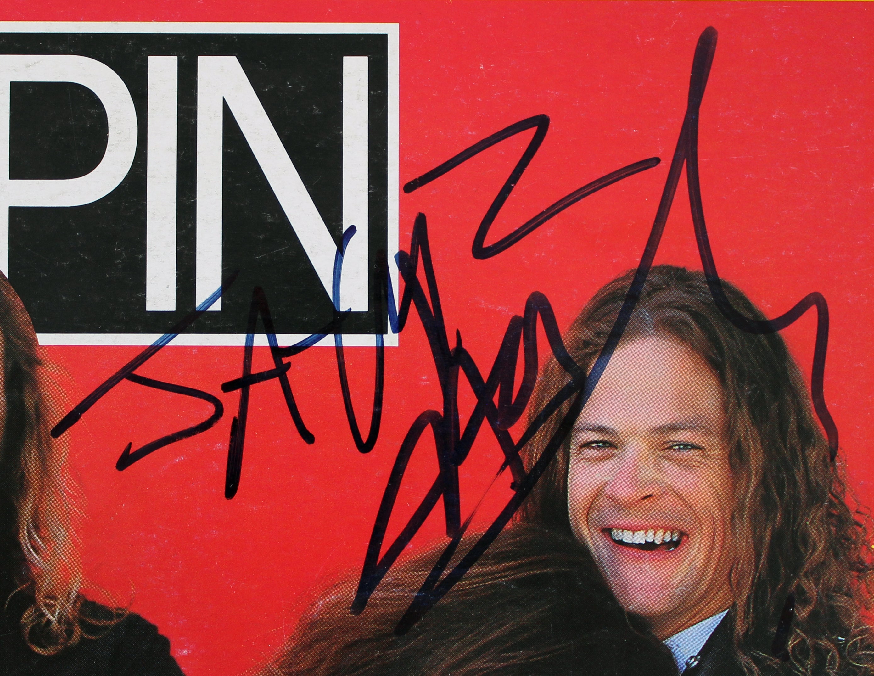 Metallica (3) Hetfield Ulrich & Newstead Signed Spin Magazine Cover BAS #AB76488