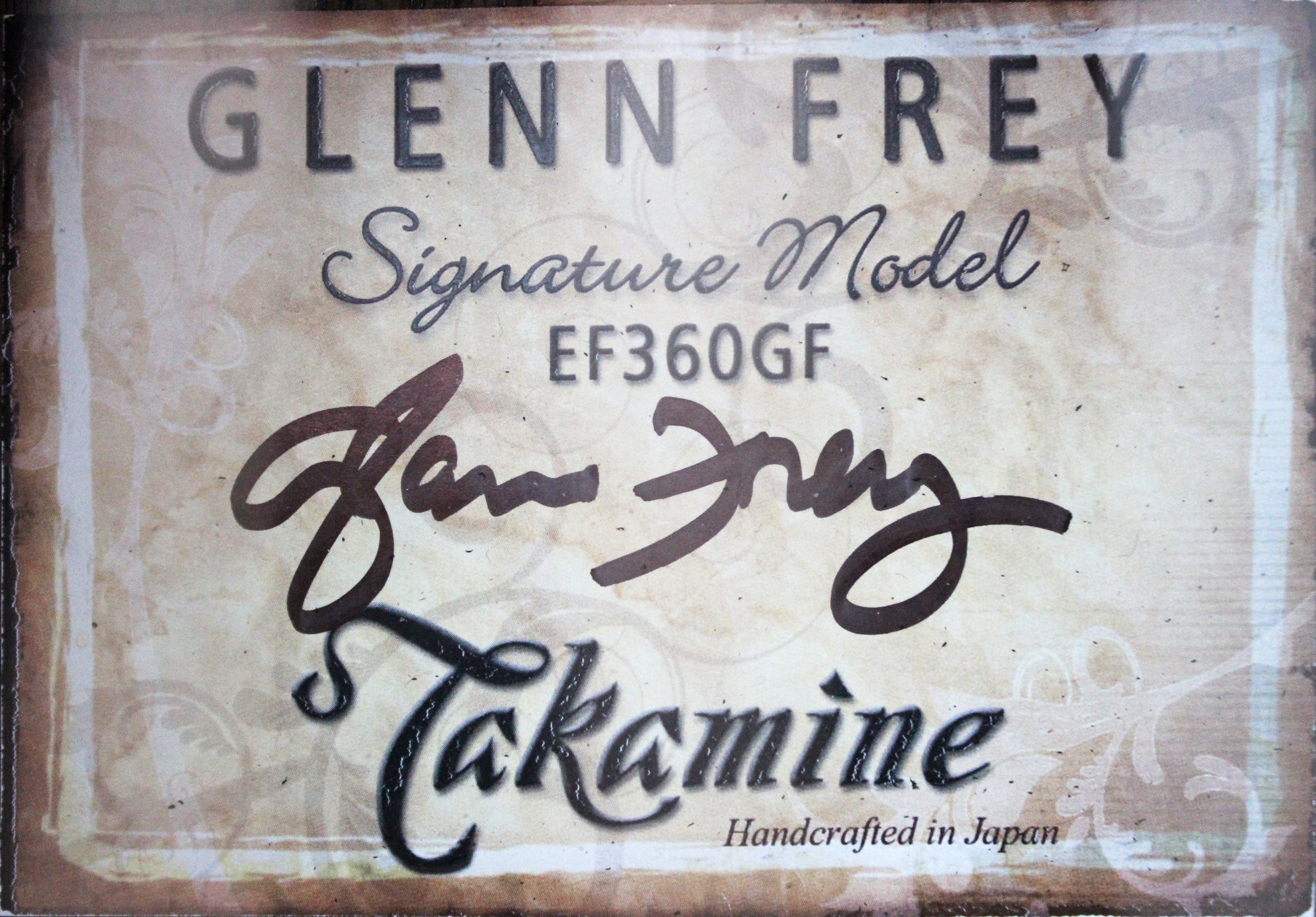 Glenn Frey The Eagles Signed Takamine Signature Acoustic Guitar w/ Case BAS LOA