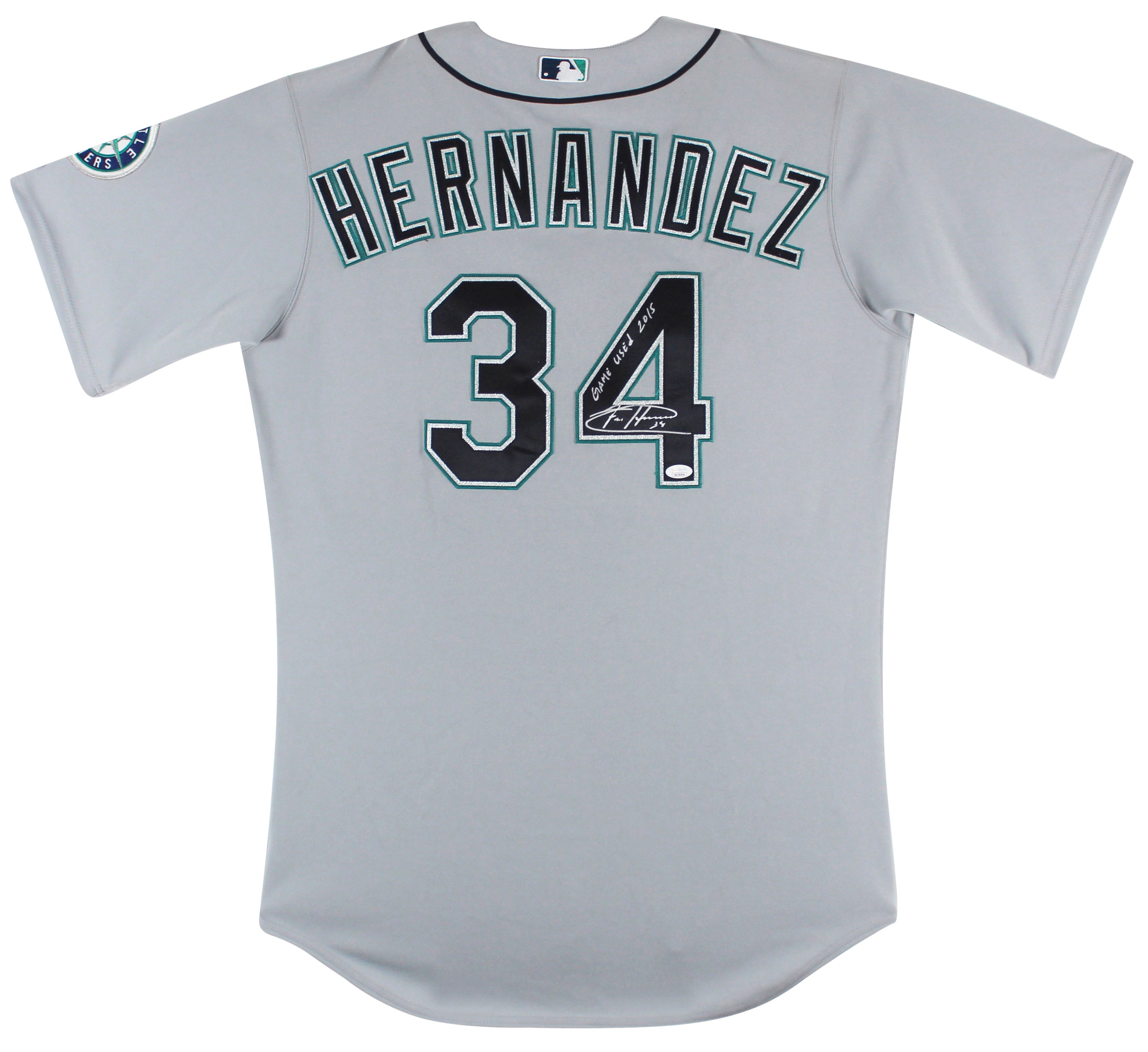 Mariners Felix Hernandez "Game Used 2015" Signed Game Worn Majestic Jersey JSA