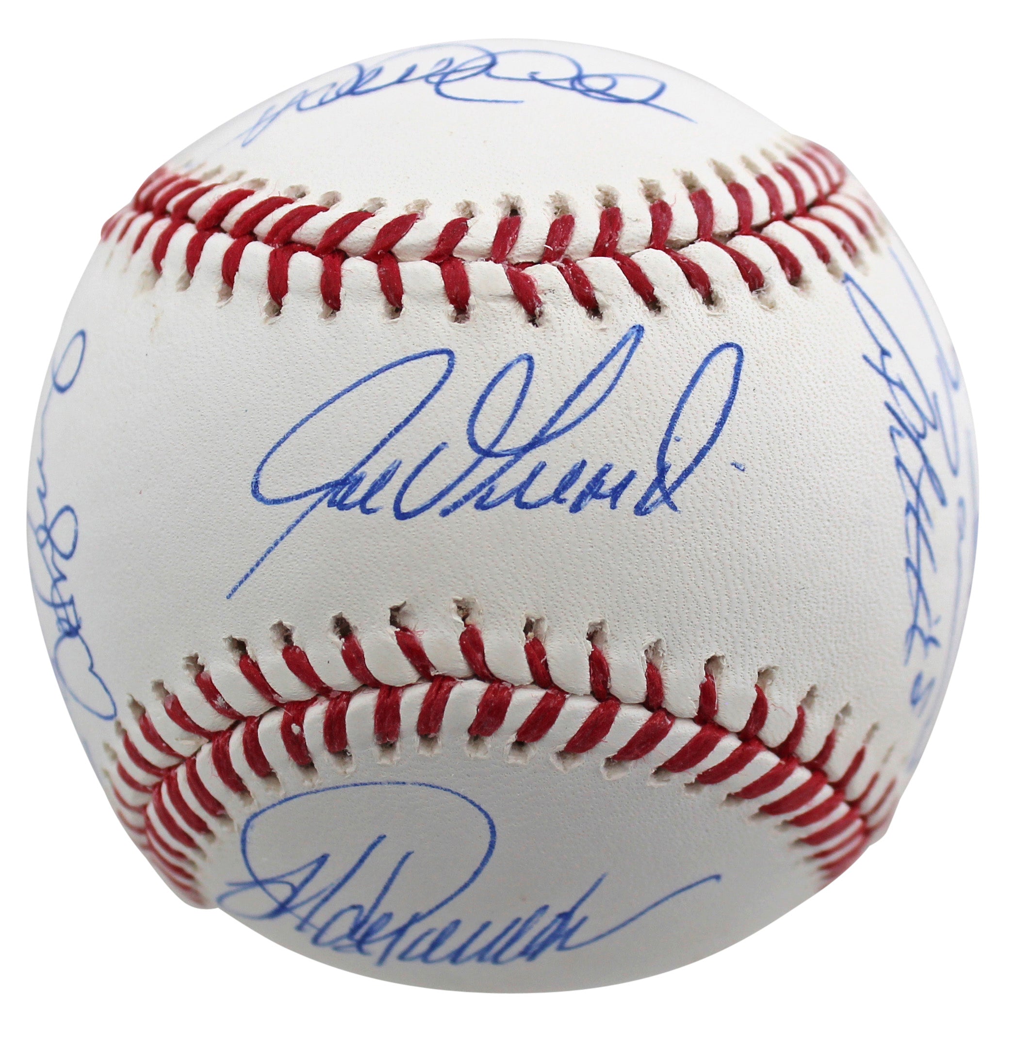 2009 Yankees (9) Jeter Rivera Posada Signed 2009 WS Logo Oml Baseball Steiner 2