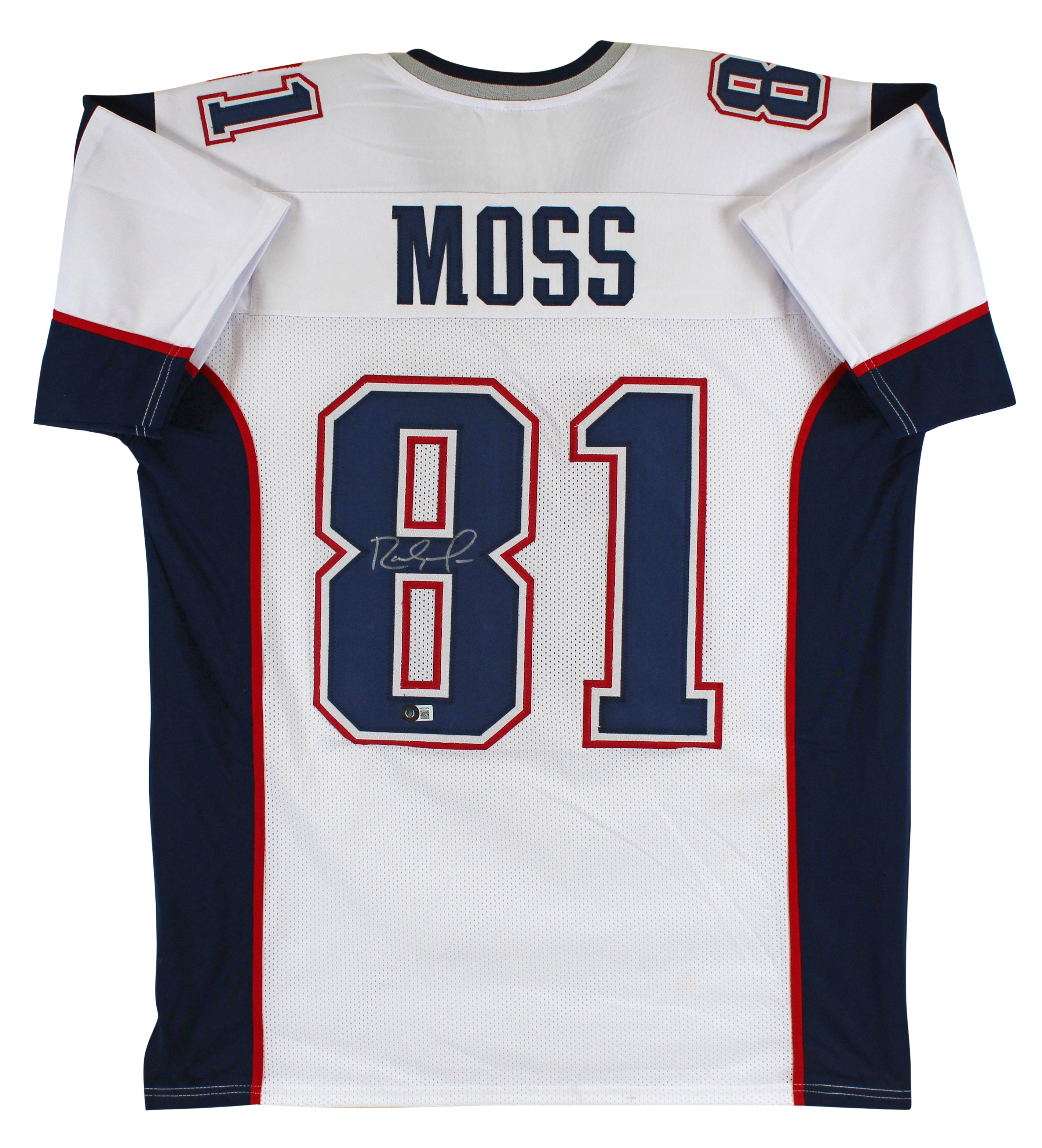 Randy Moss Authentic Signed White Pro Style Jersey Autographed BAS Witnessed