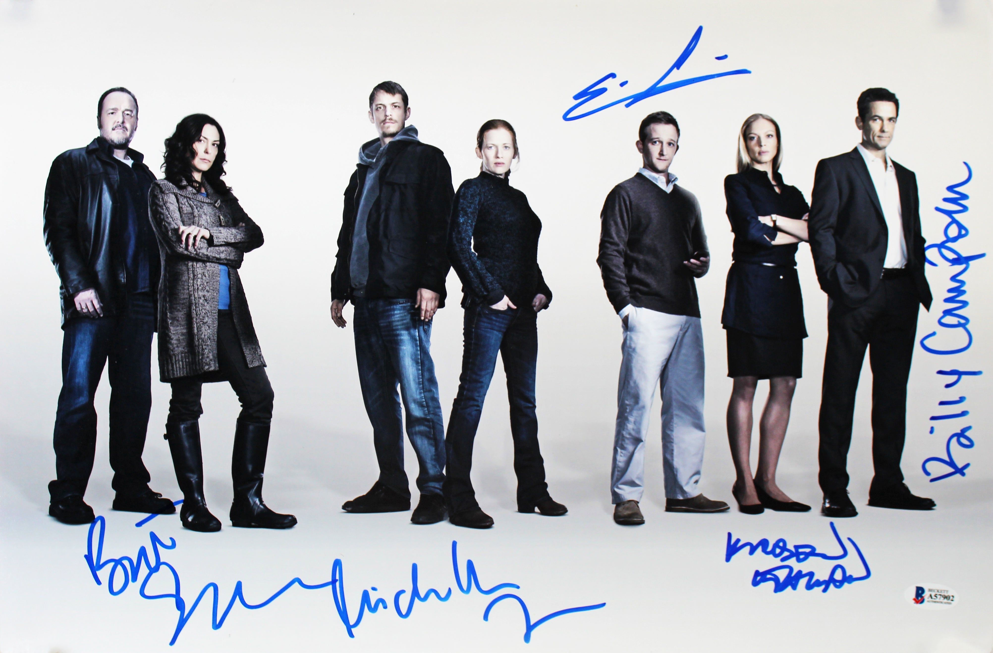 The Killing (5) Sexton, Forbes, Ladin, Lehman & Campbell Signed 12x18 Photo BAS