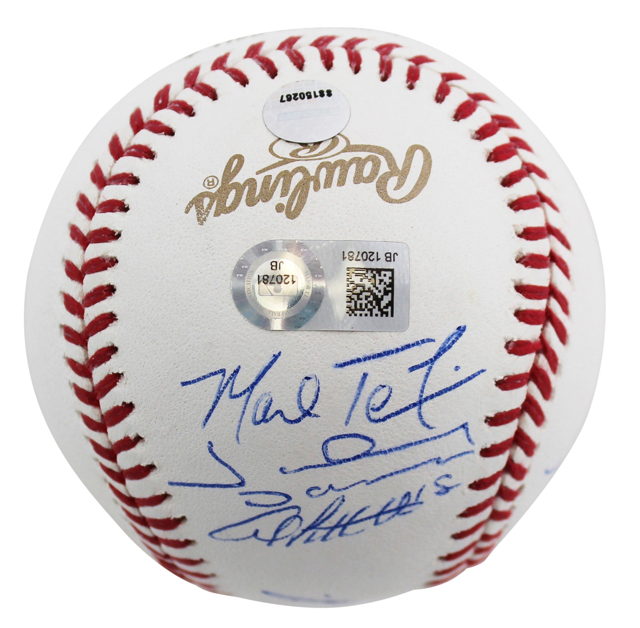 2009 Yankees (9) Jeter Rivera Posada Signed 2009 WS Logo Oml Baseball Steiner 2