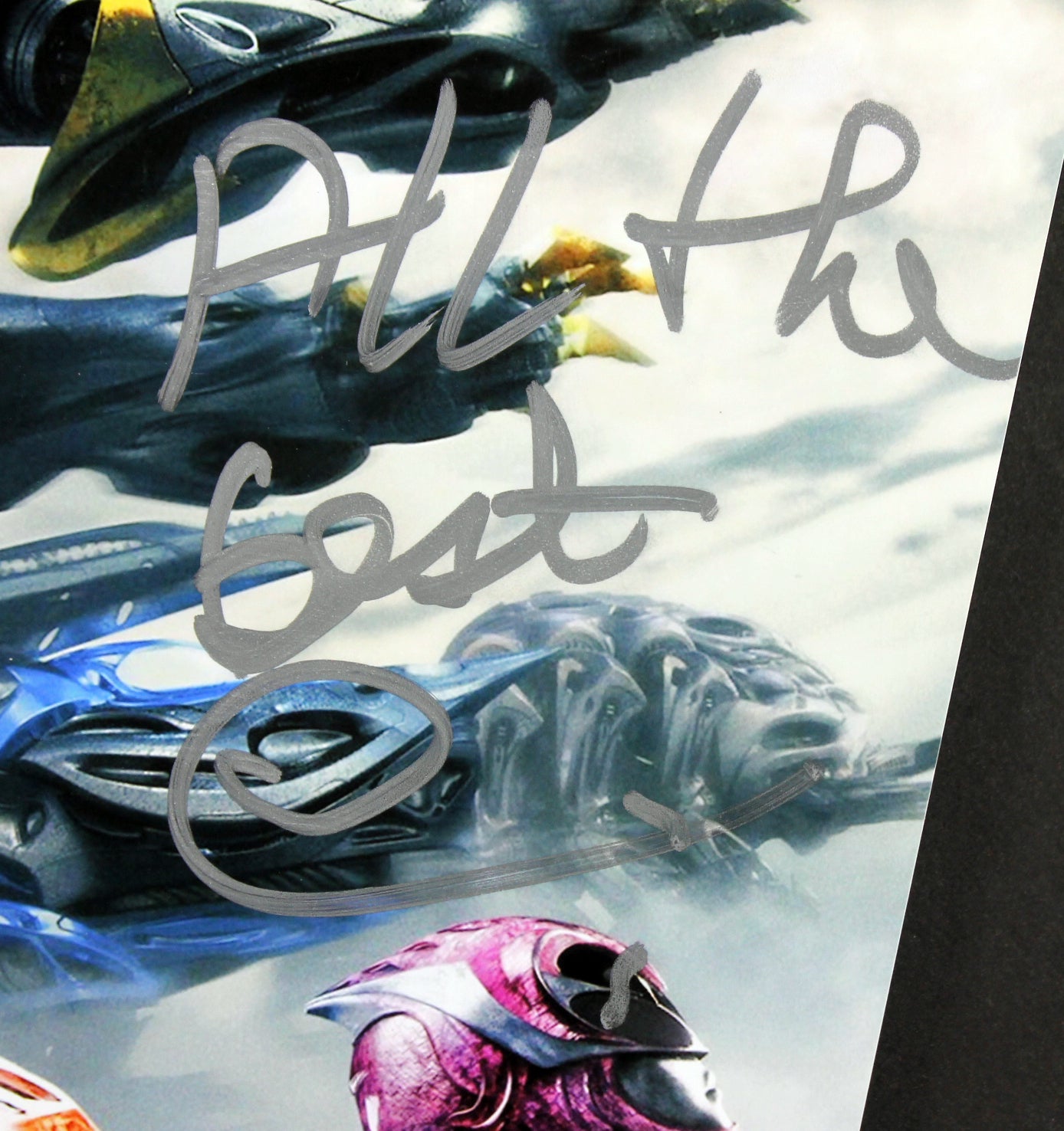 Power Rangers (5) Banks, Saban +3 Signed 12x18 Mini Movie Poster BAS #A85196