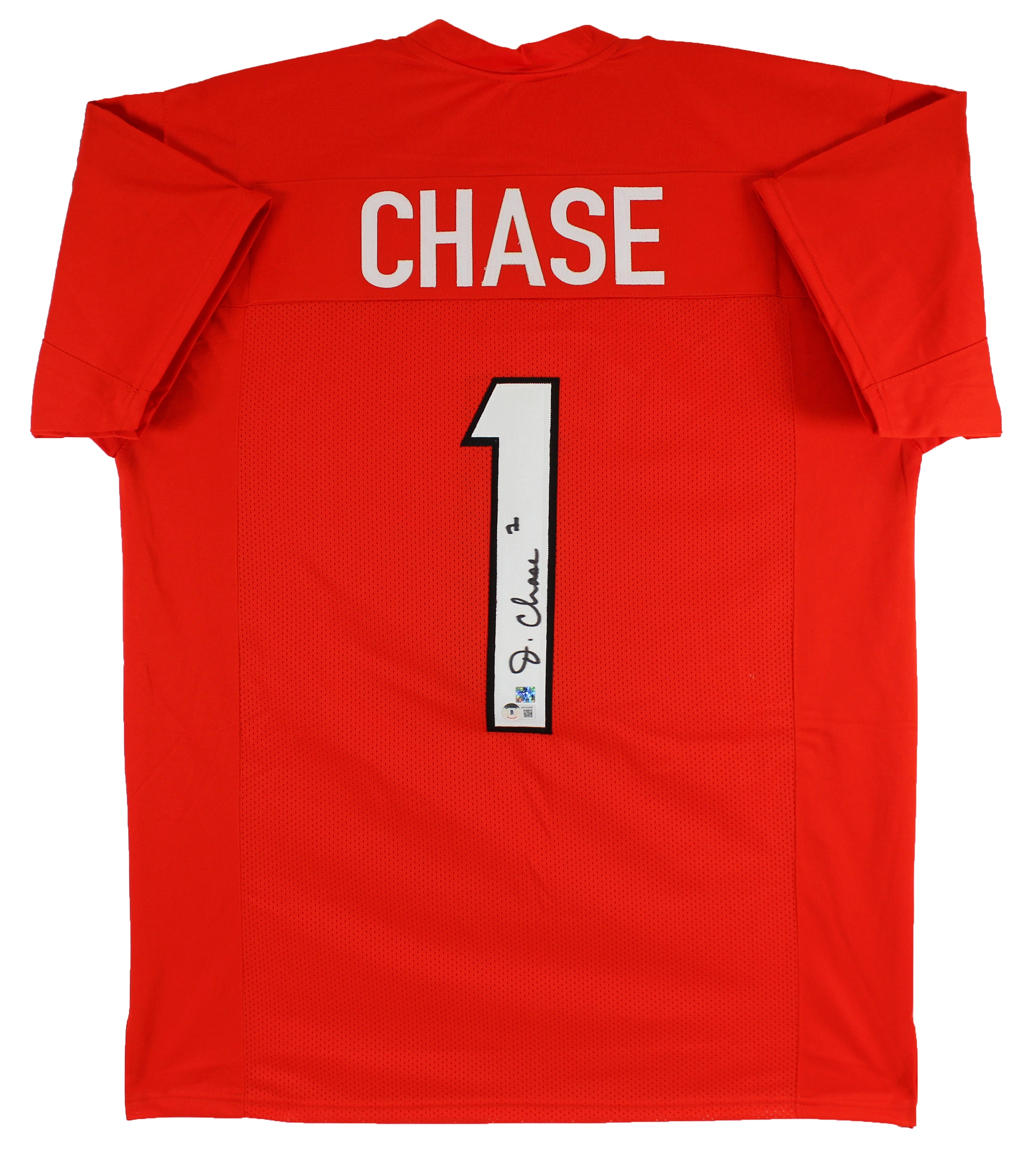 ** HOLIDAY DOORBUSTER ** Ja'Marr Chase Authentic Signed Orange Pro Style Jersey Autographed BAS Witnessed