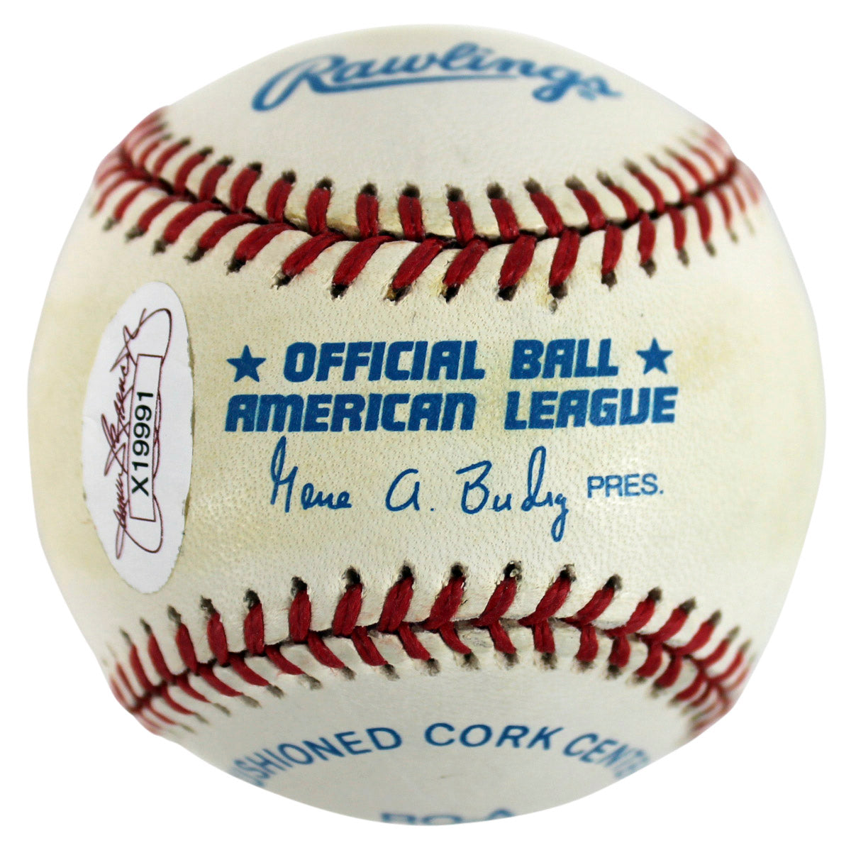 Dom DiMaggio & Joe DiMaggio Authentic Signed Gene Budig Oal Baseball JSA #X19991