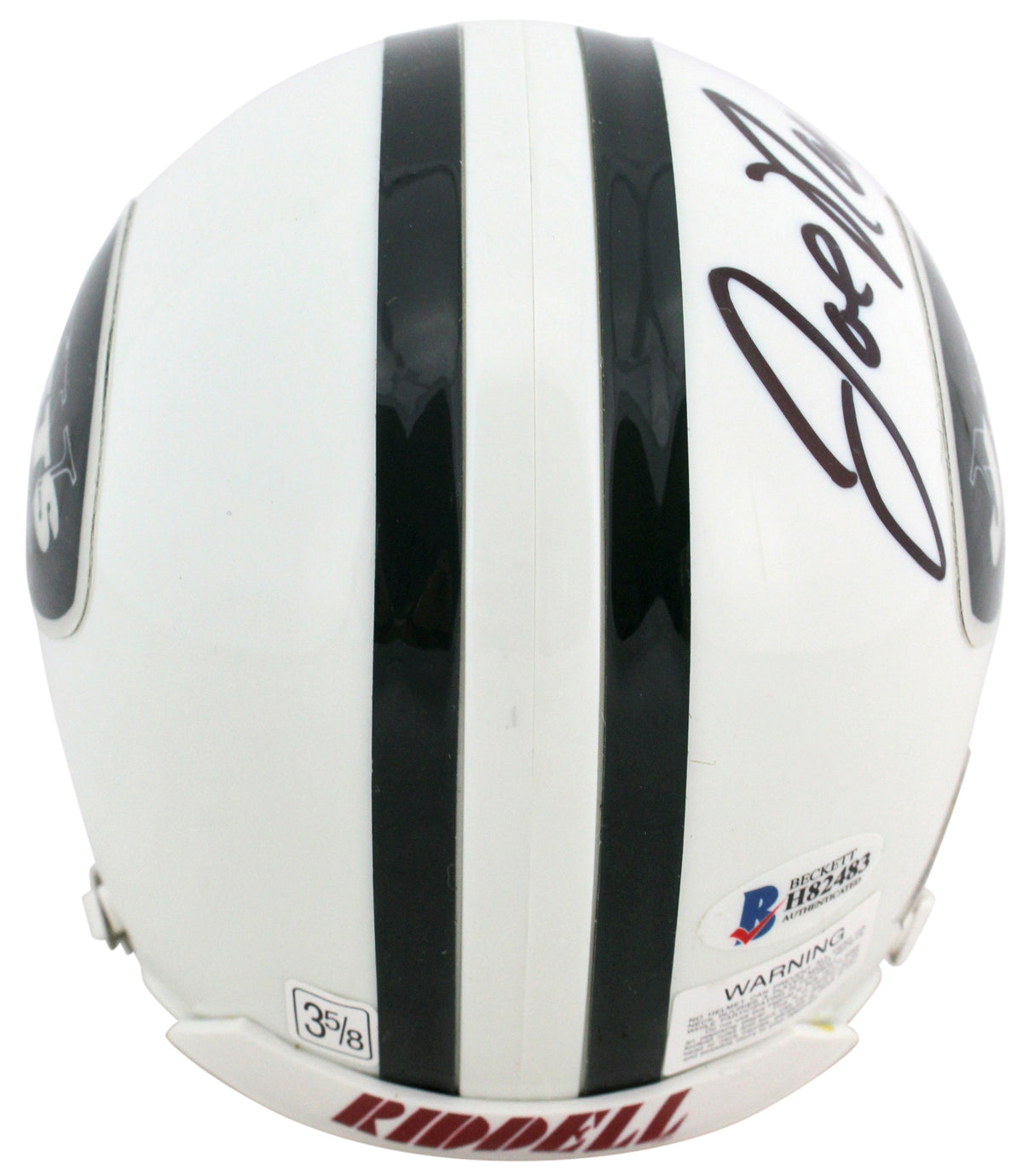 Jets Joe Namath Authentic Signed Vintage Authentic Mini Helmet BAS