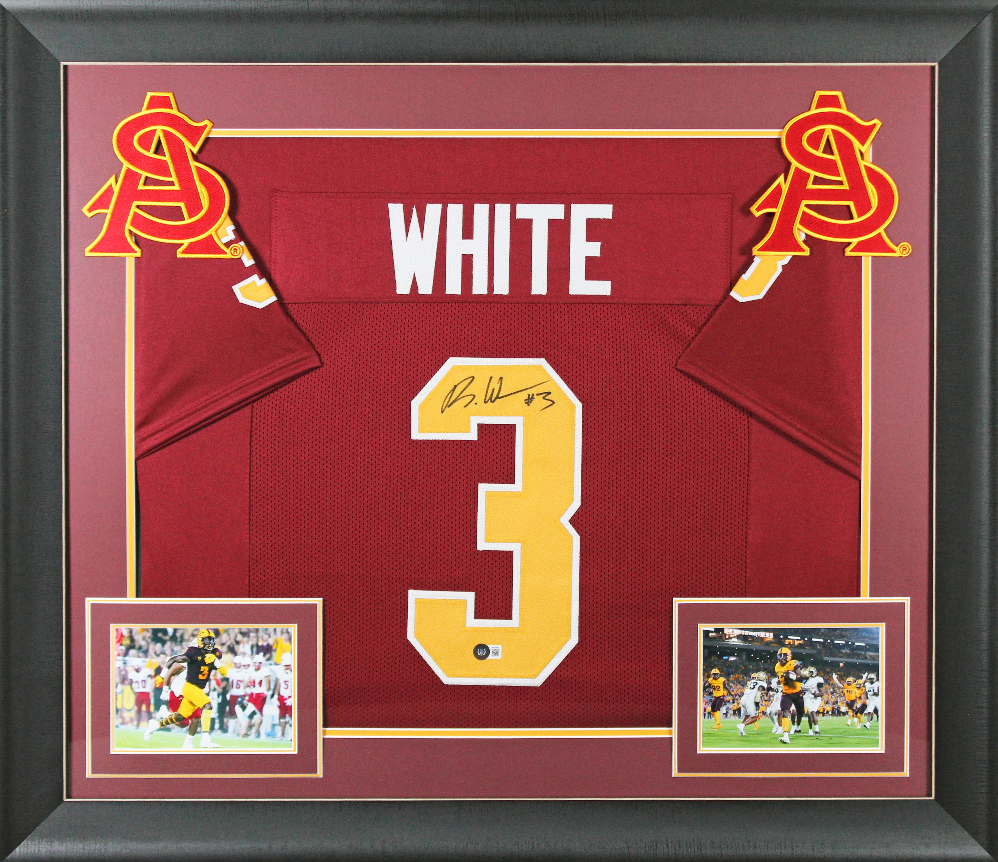 Arizona State Rachaad White Signed Maroon Pro Style Framed Jersey BAS Witnessed