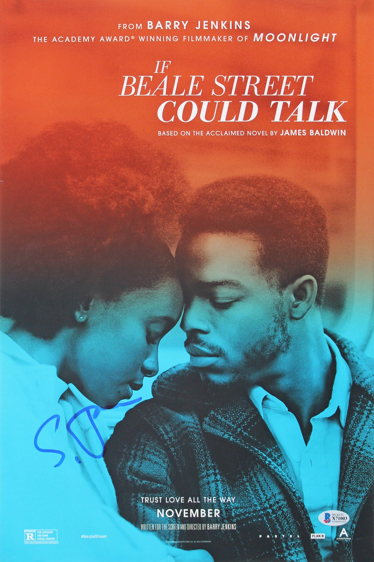 Stephan James If Beale Street Could Talk Signed 12x18 Photo BAS #X71003