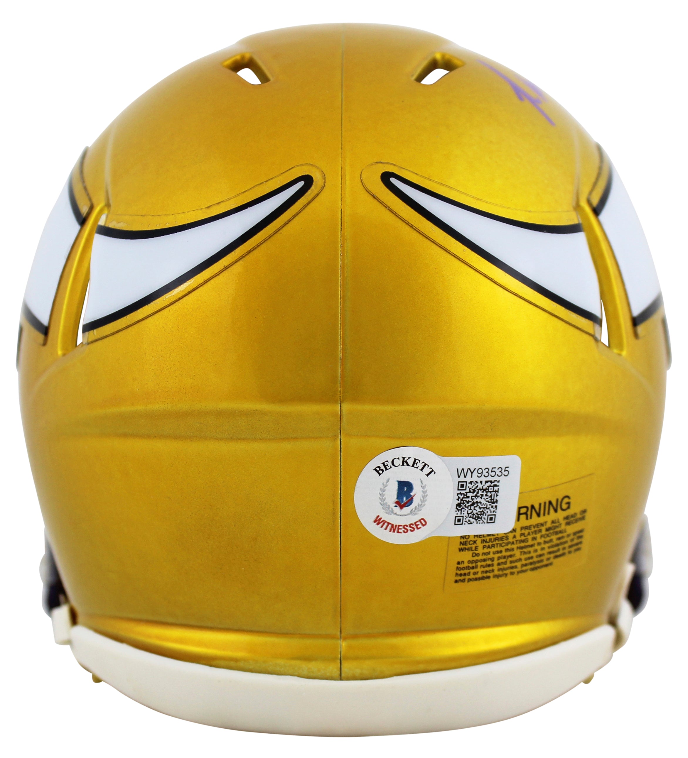 Vikings Randall Cunningham Authentic Signed Flash Speed Mini Helmet BAS Witness
