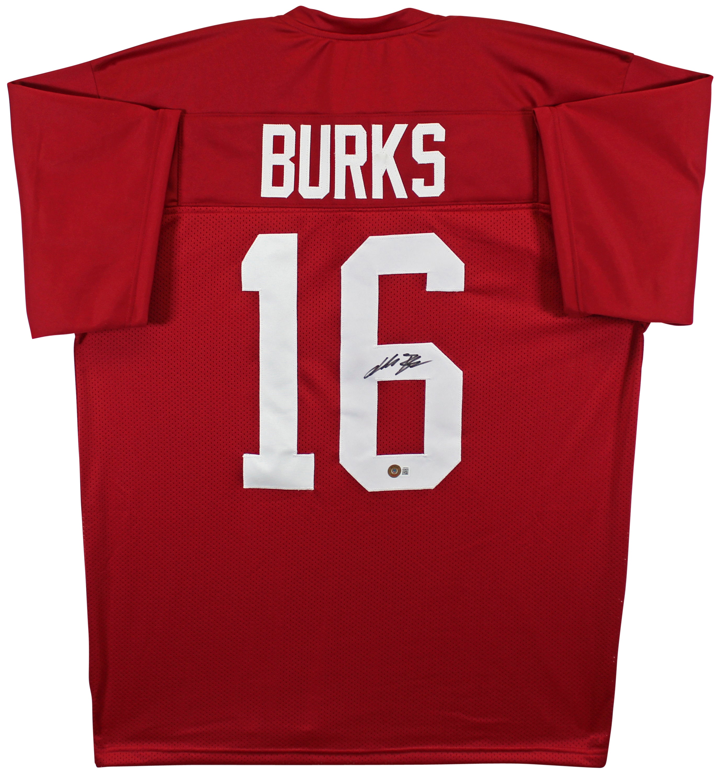 Arkansas Treylon Burks Authentic Signed Red Pro Style Jersey BAS Witnessed