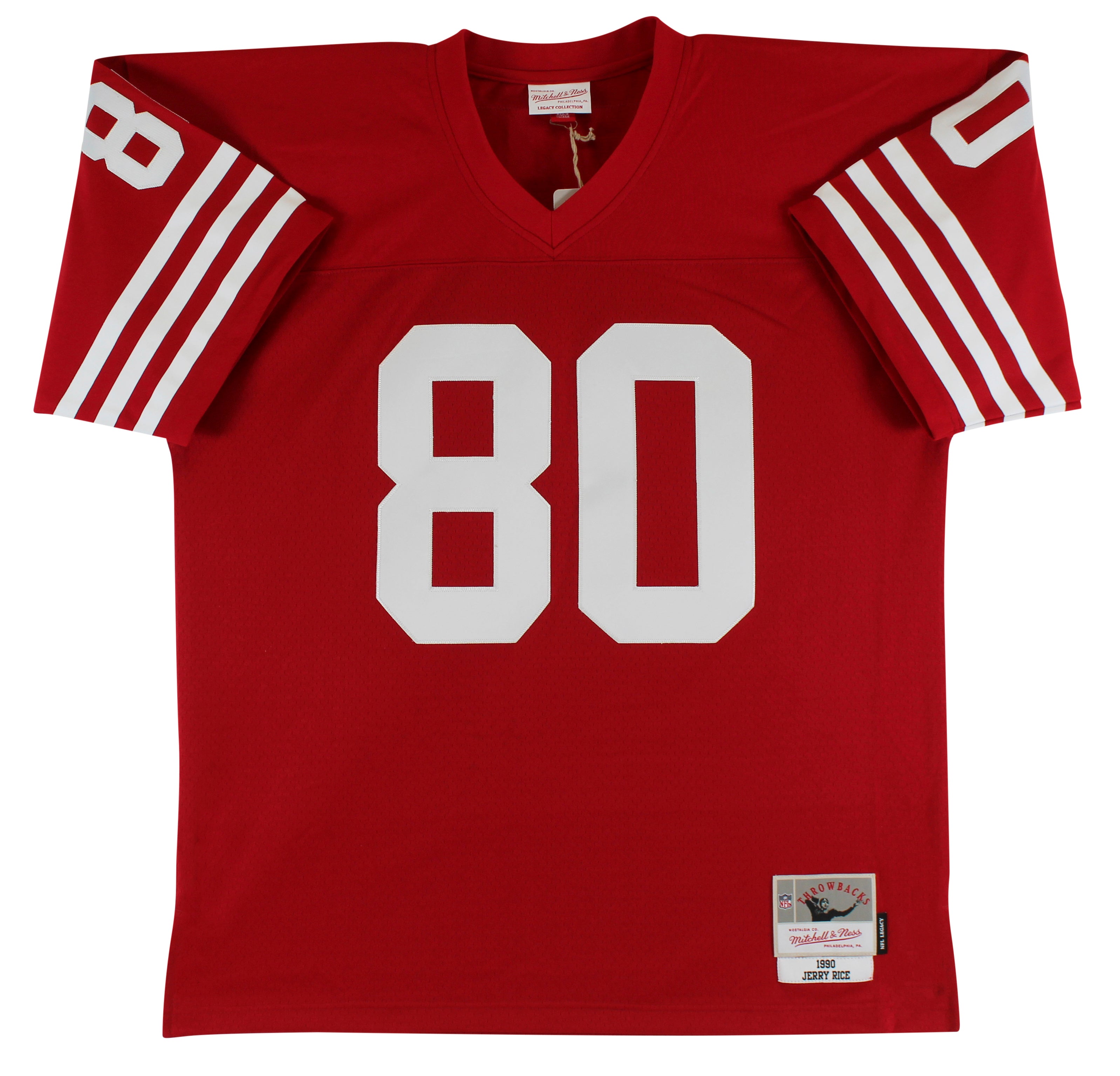 49ers Jerry Rice Authentic Signed Red Mitchell & Ness Jersey Fanatics