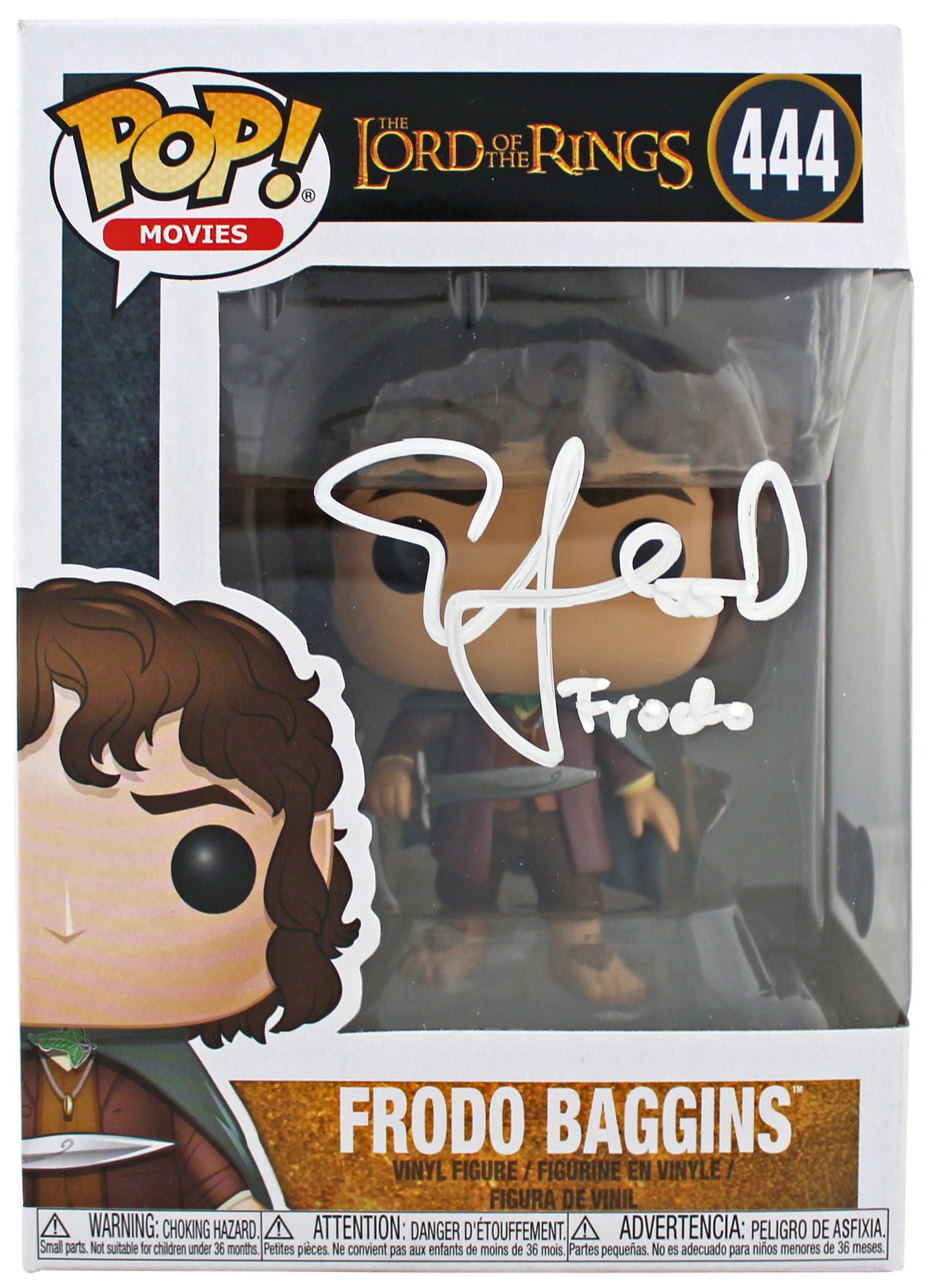 Elijah Wood Lord of the Rings "Frodo" Signed Funko Pop Vinyl Figure BAS Witness