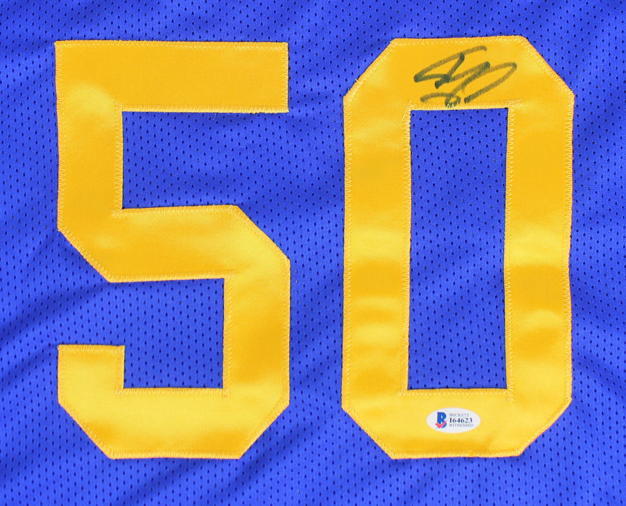 Shaquille O'Neal Blue Chips Signed Blue Western University Jersey BAS Witnessed