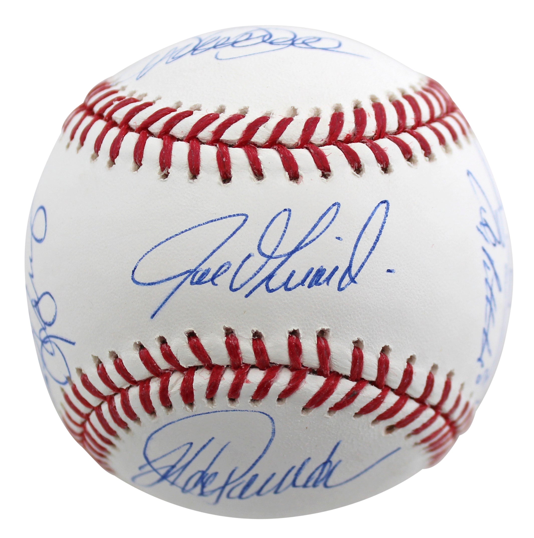 2009 Yankees (9) Jeter Rivera Posada Signed 2009 WS Logo Oml Baseball Steiner 3
