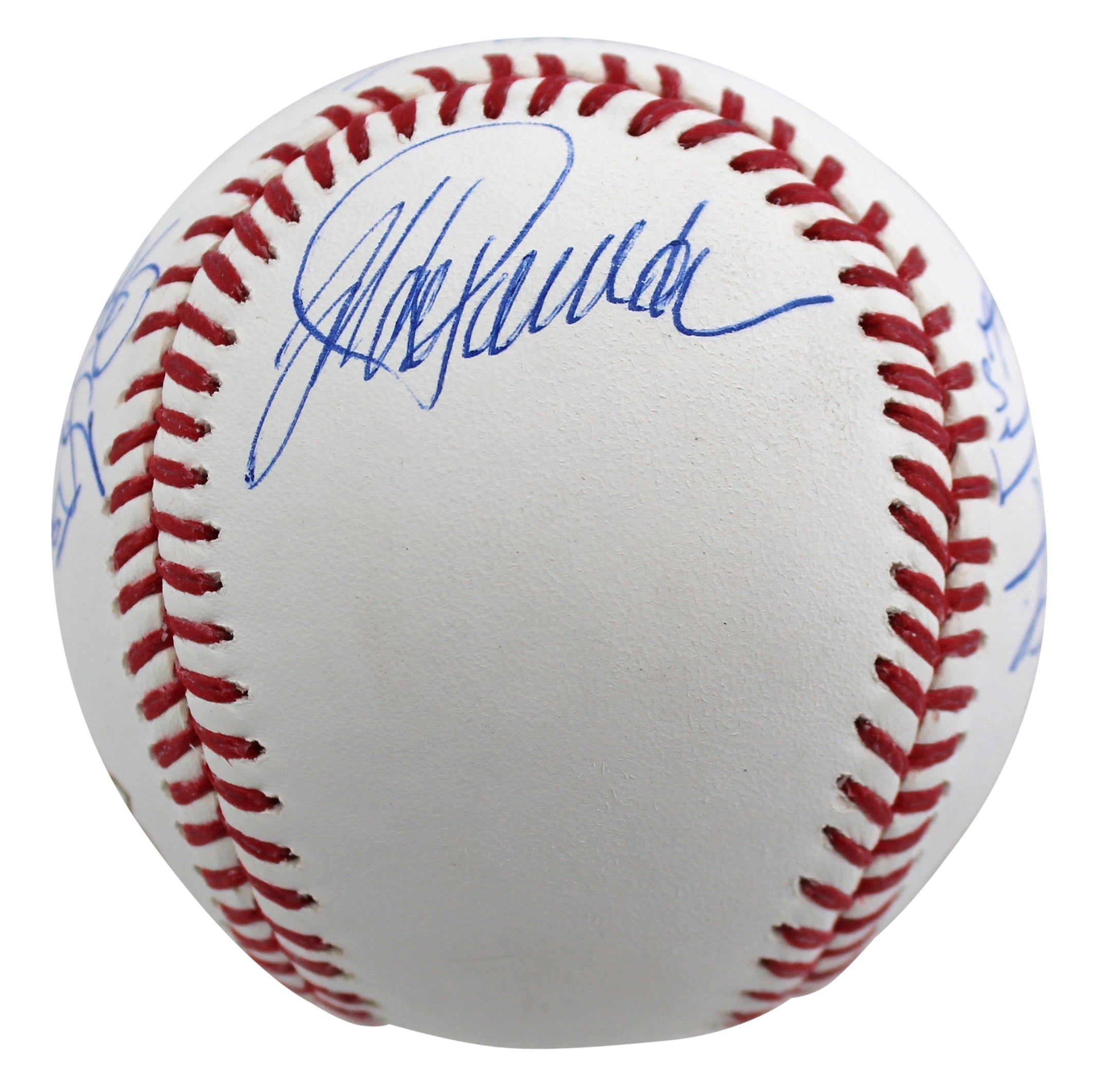 2009 Yankees (9) Jeter Rivera Posada Signed 2009 WS Logo Oml Baseball Steiner 3