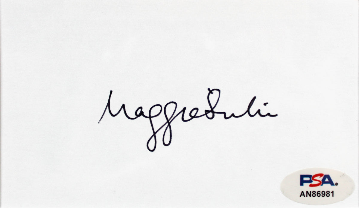 Maggie Smith Harry Potter Authentic Signed & Framed 3x5 Index Card PSA #AN86981