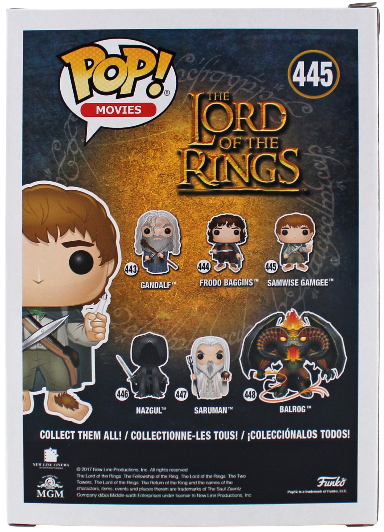 Sean Astin LOTR "Sam Gamgee" Signed Funko Pop Vinyl Figure w/ Blue Sig BAS Wit
