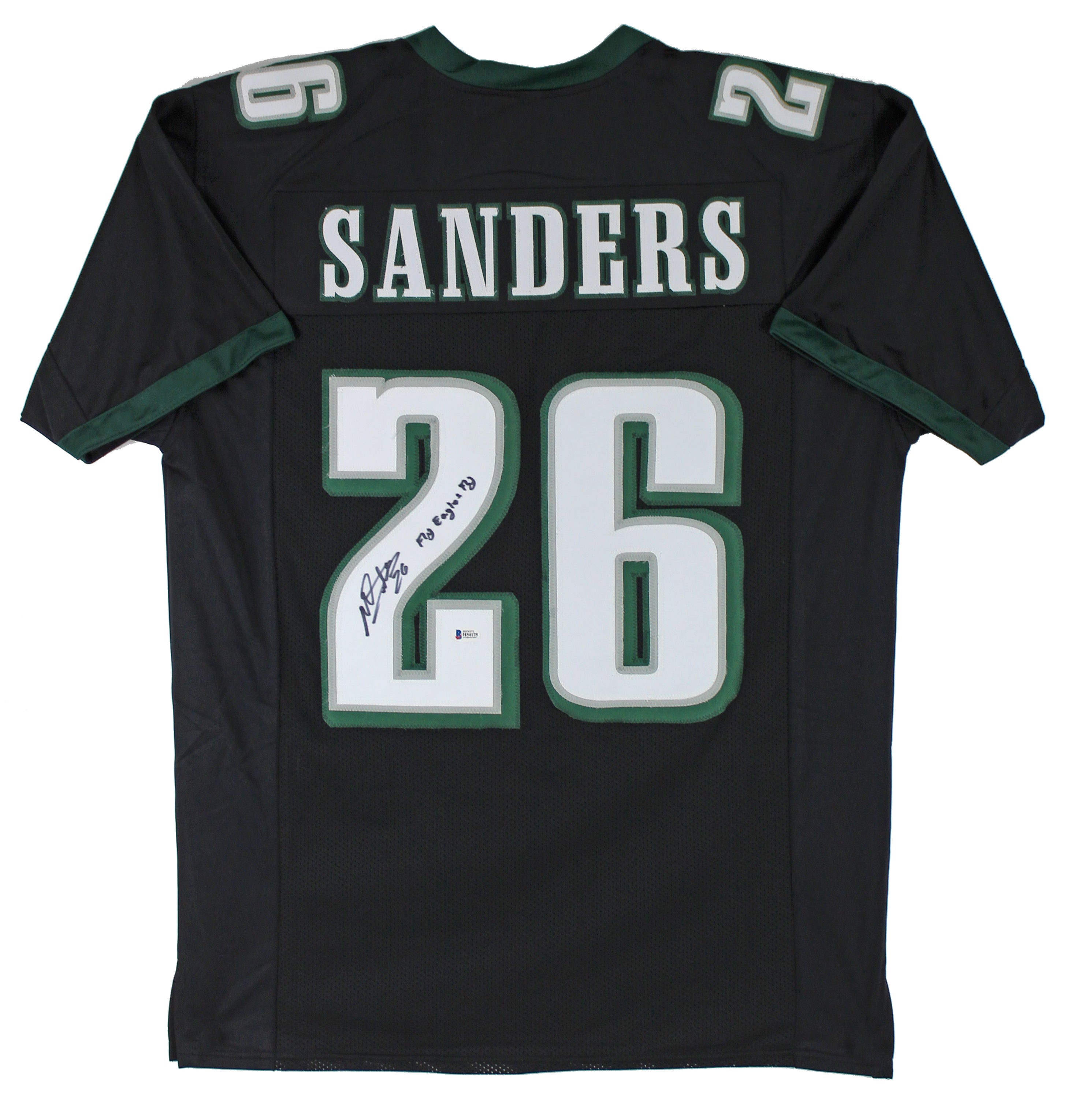 Miles Sanders Fly Eagles Fly Authentic Signed Black Pro Style Jersey BAS Witness