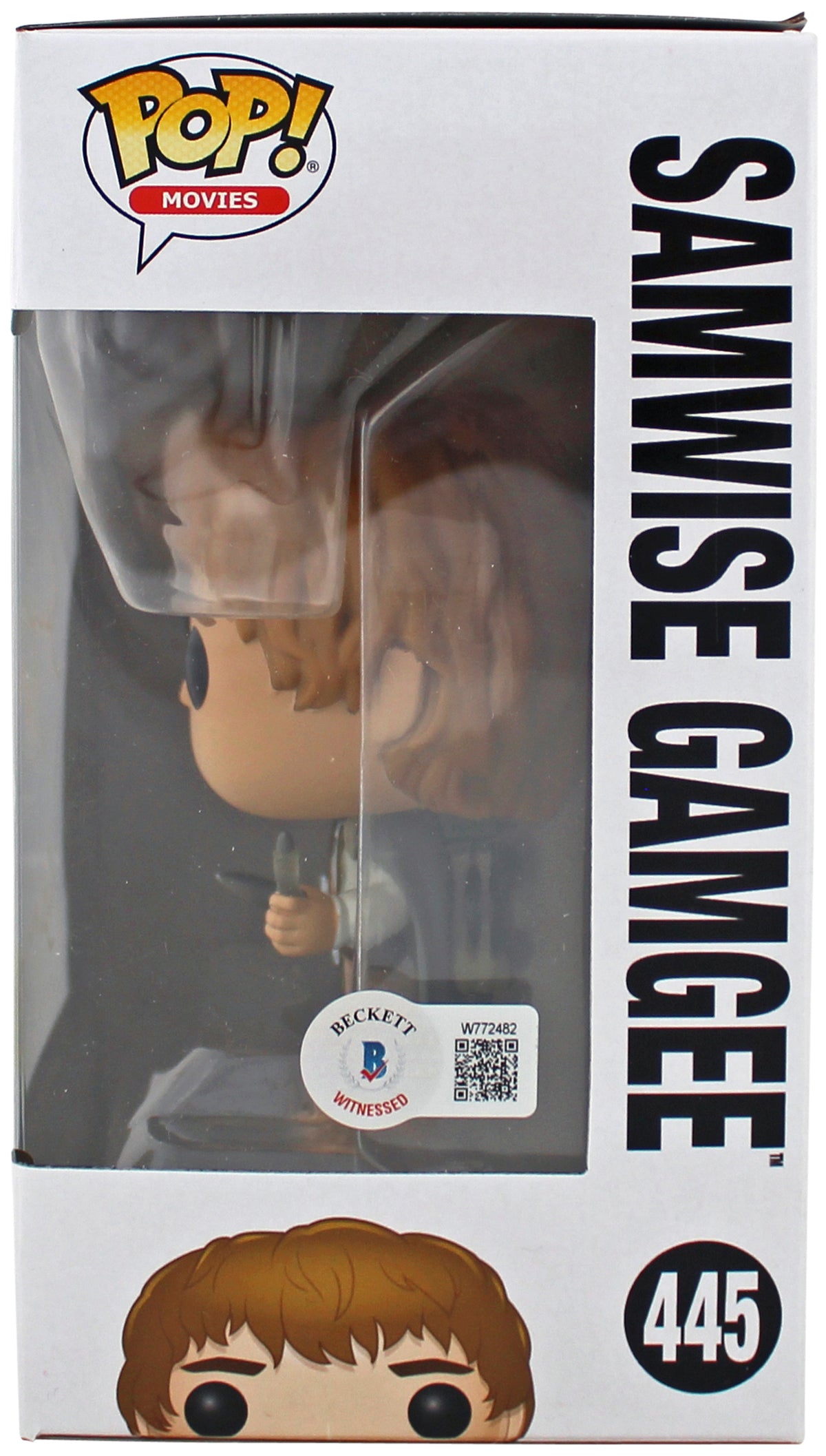 Sean Astin LOTR "Sam" Signed Funko Pop Vinyl Figure w/ White Sig BAS Witnessed