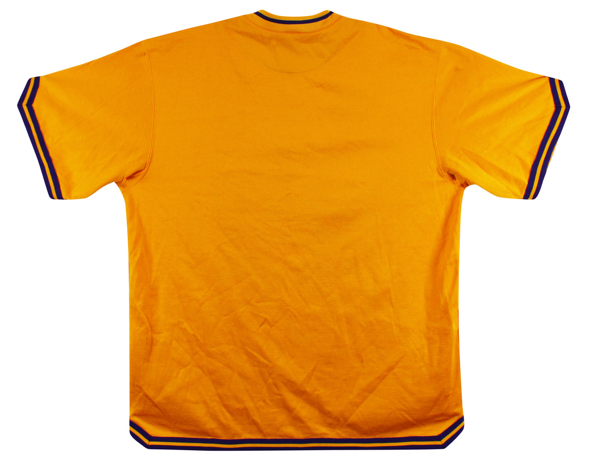 Lakers Magic Johnson Signed Yellow Nike Warmup Shirt BAS Witnessed #W205615