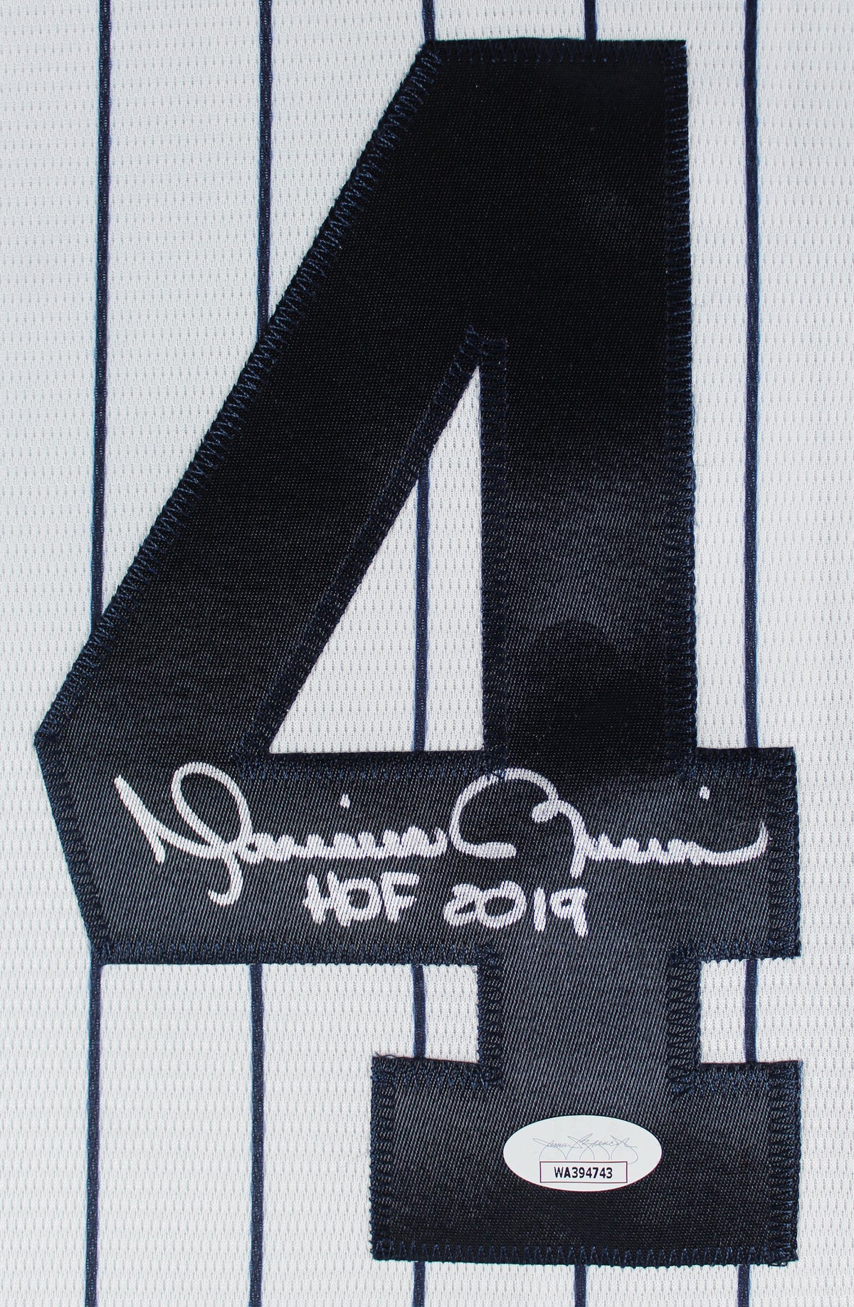 Yankees Mariano Rivera "HOF 2019" Signed White Pinstripe Nike Jersey JSA Witness