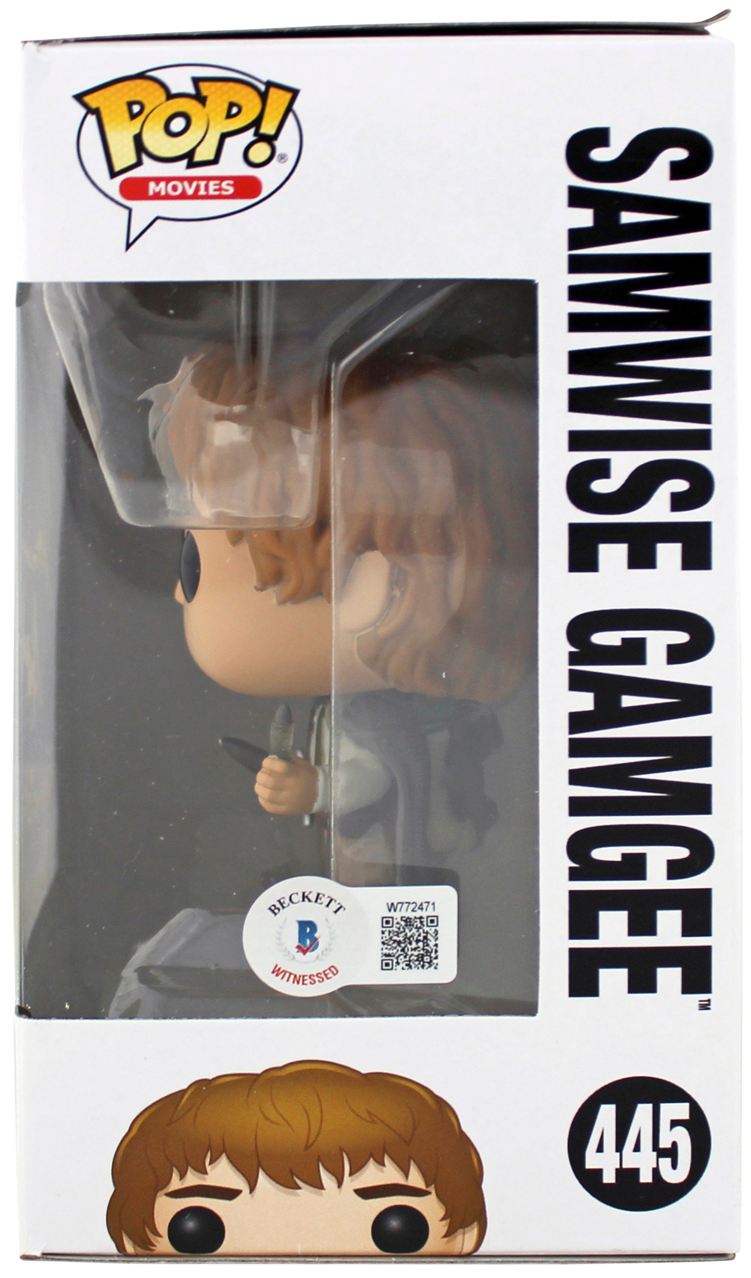 Sean Astin LOTR "Sam Gamgee" Signed Funko Pop Vinyl Figure w/ White Sig BAS Wit