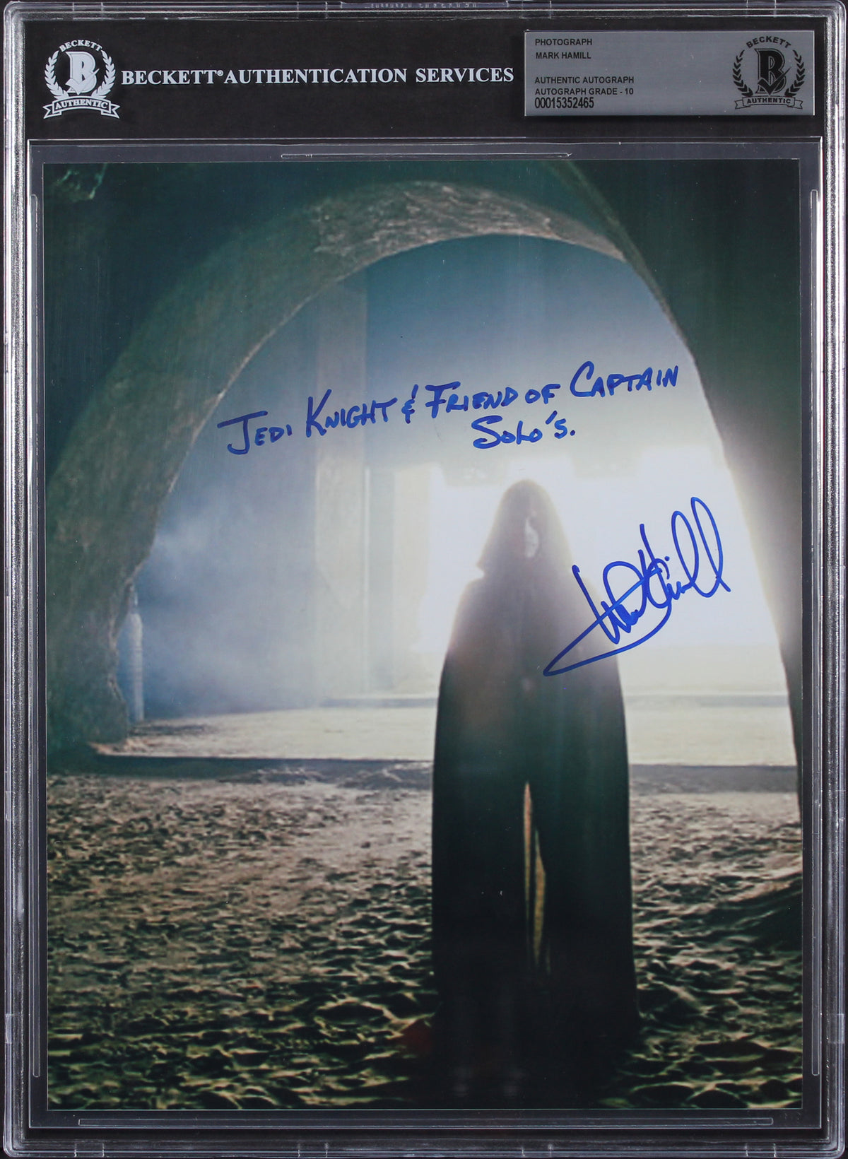 Mark Hamill Star Wars Return of the Jedi Signed 8x10 Photo Auto 10! BAS Slabbed