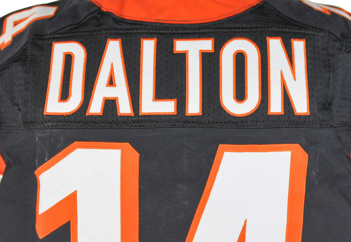 Bengals Andy Dalton Signed 10/14/2012 Game Used Black Nike Jersey PSA #N91089