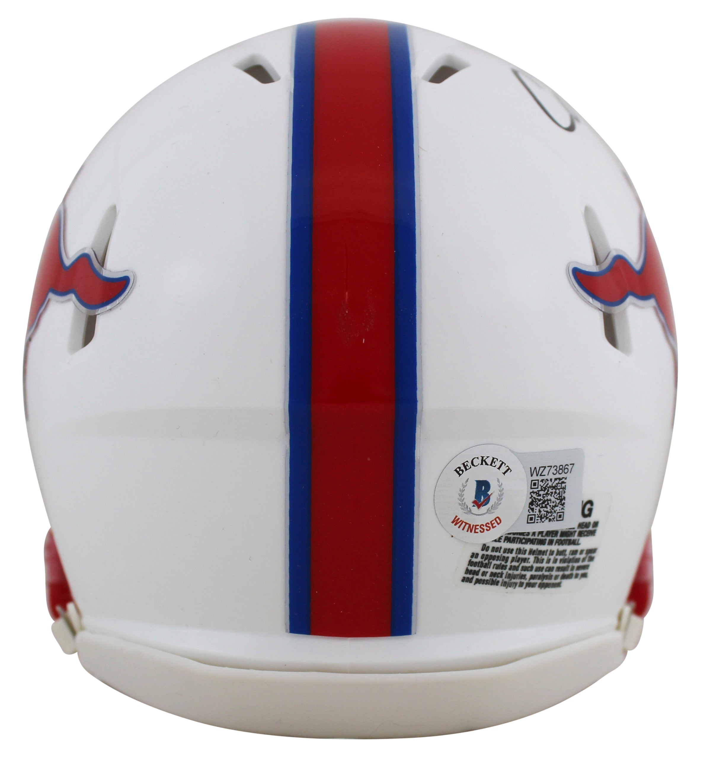 SMU Courtland Sutton Authentic Signed Speed Mini Helmet BAS Witnessed