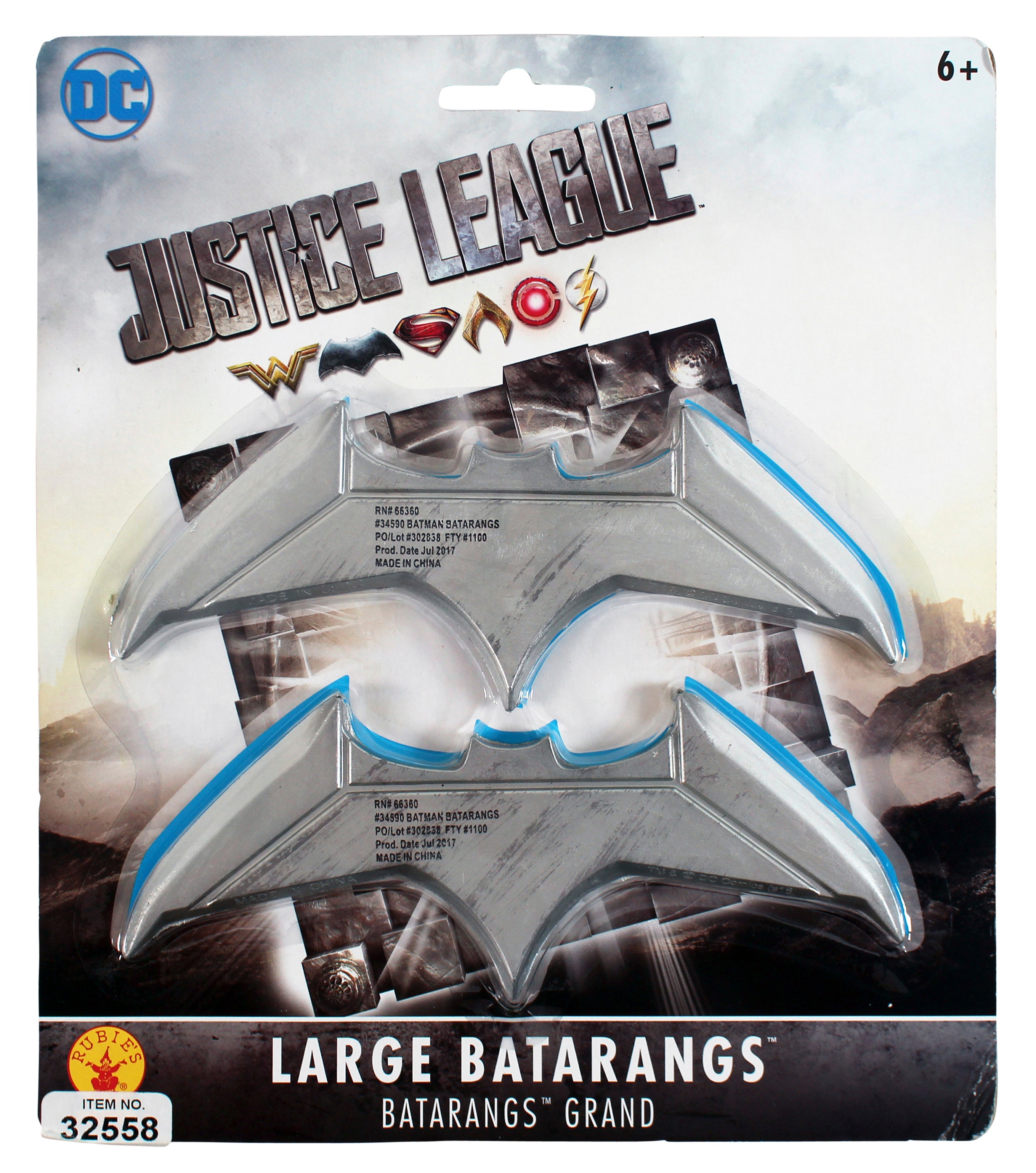 Justice League Rubie's Large Batarangs 2 Pack Un-signed
