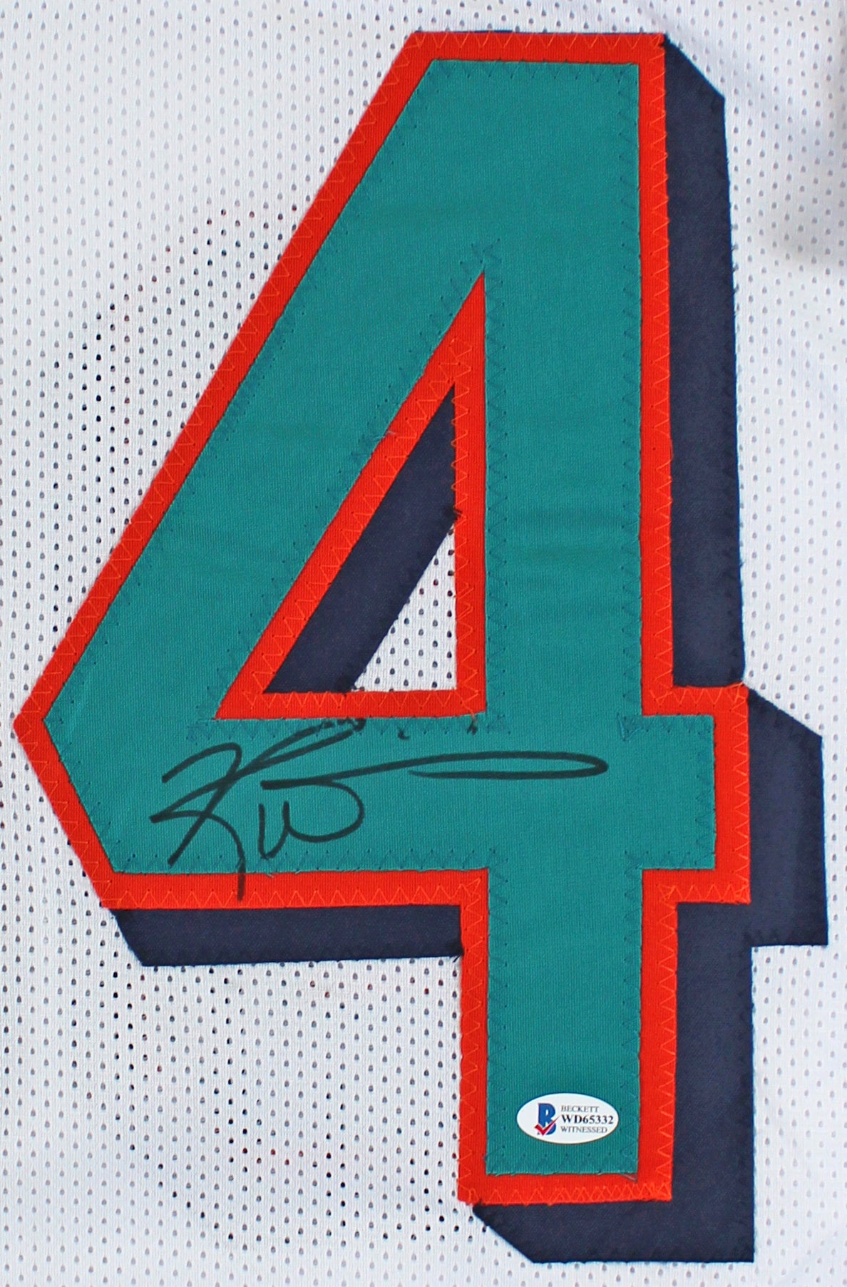 Ricky Williams Authentic Signed White Pro Style Jersey Autographed BAS Witnessed