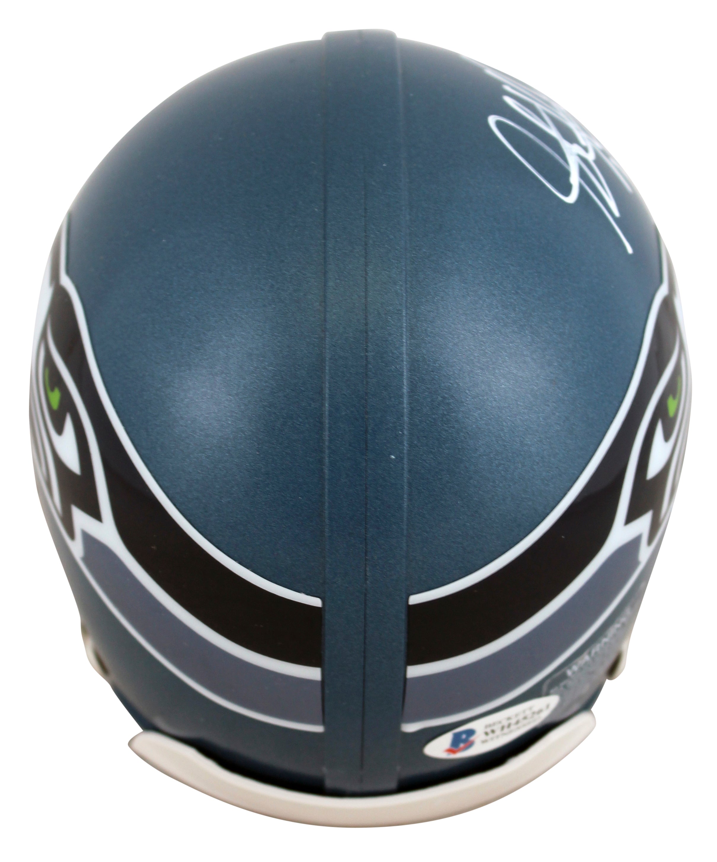 Seahawks Steve Hutchinson "HOF 2020" Signed 02-11 TB Rep Mini Helmet BAS