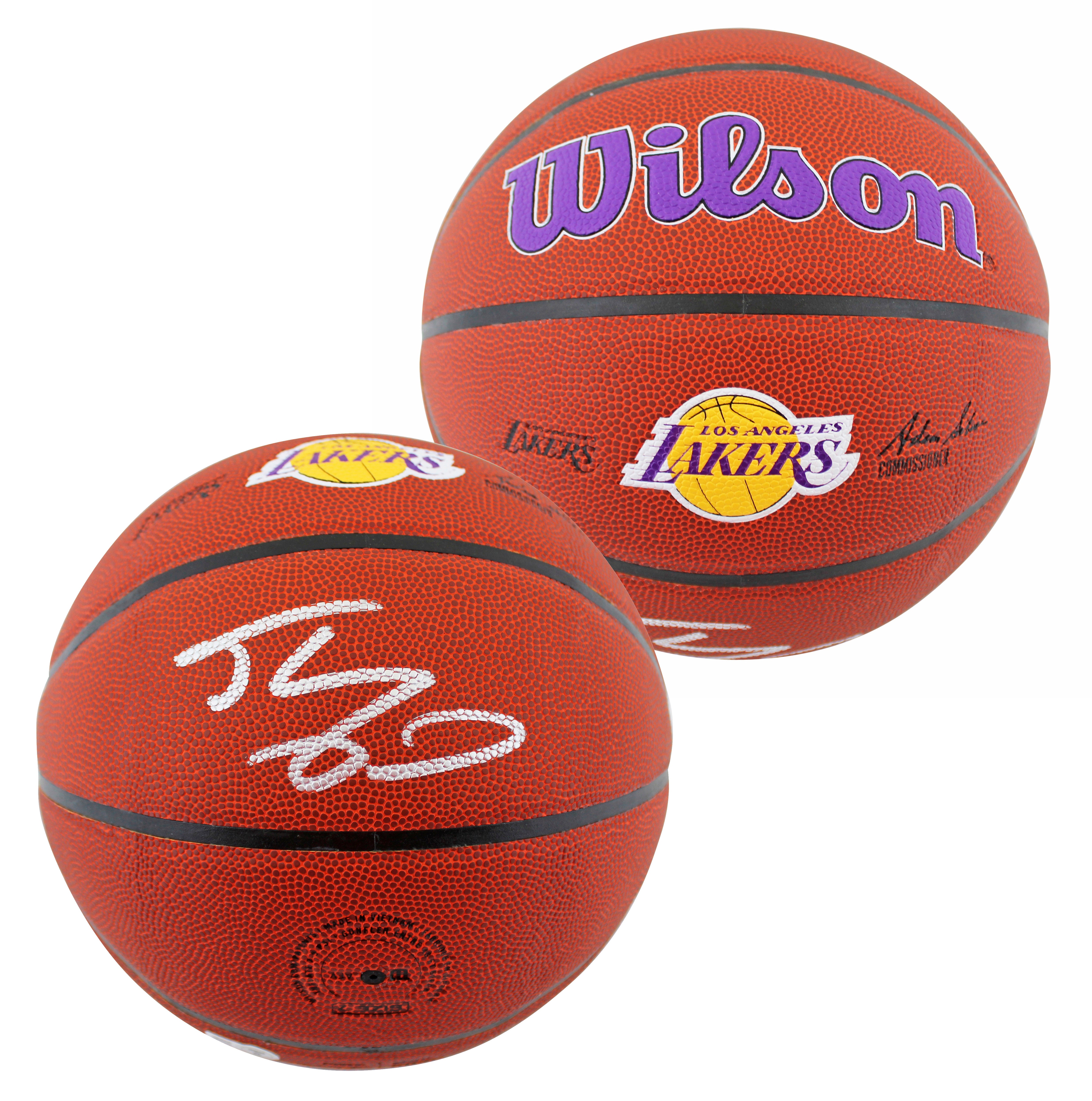 Lakers Shaquille O'Neal Signed Wilson Lakers Logo Basketball BAS Witnessed