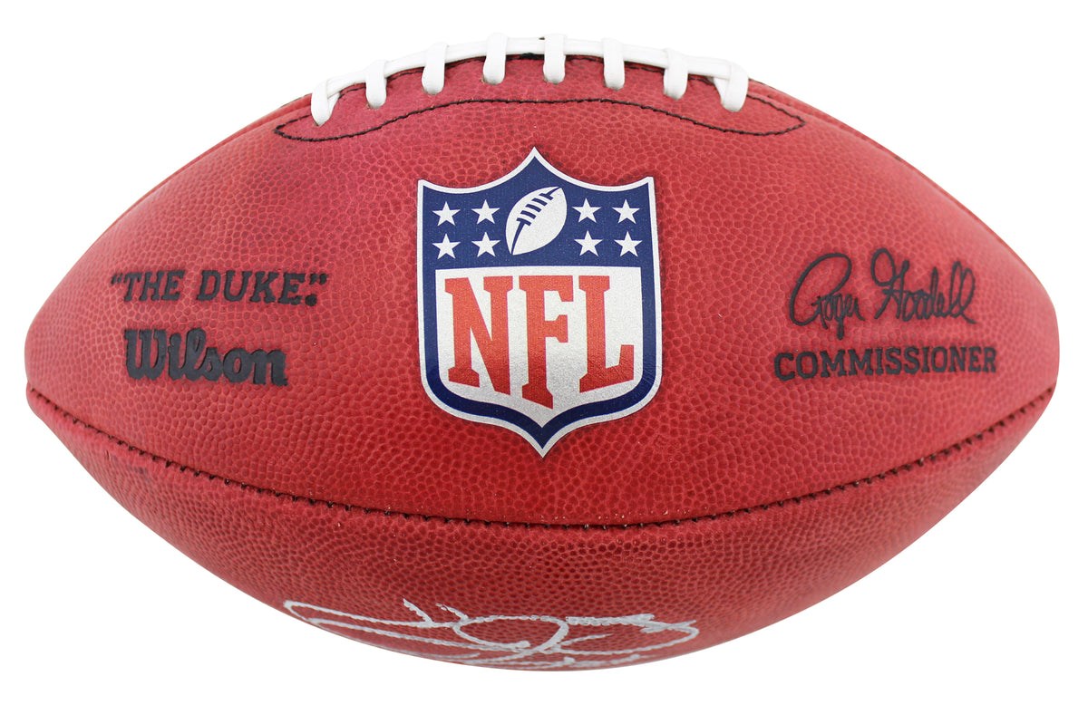 Cowboys Emmitt Smith Signed Wilson "The Duke" Football W/ Case BAS Witnessed