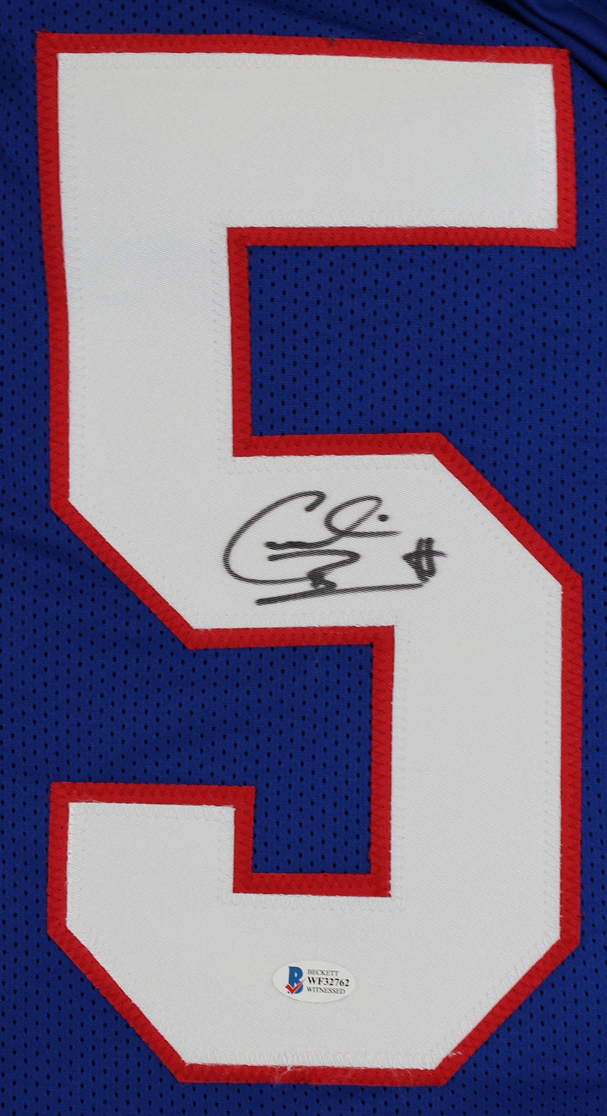Cornelius Bennett Authentic Signed Blue #55 Rookie Pro Style Jersey BAS Witness
