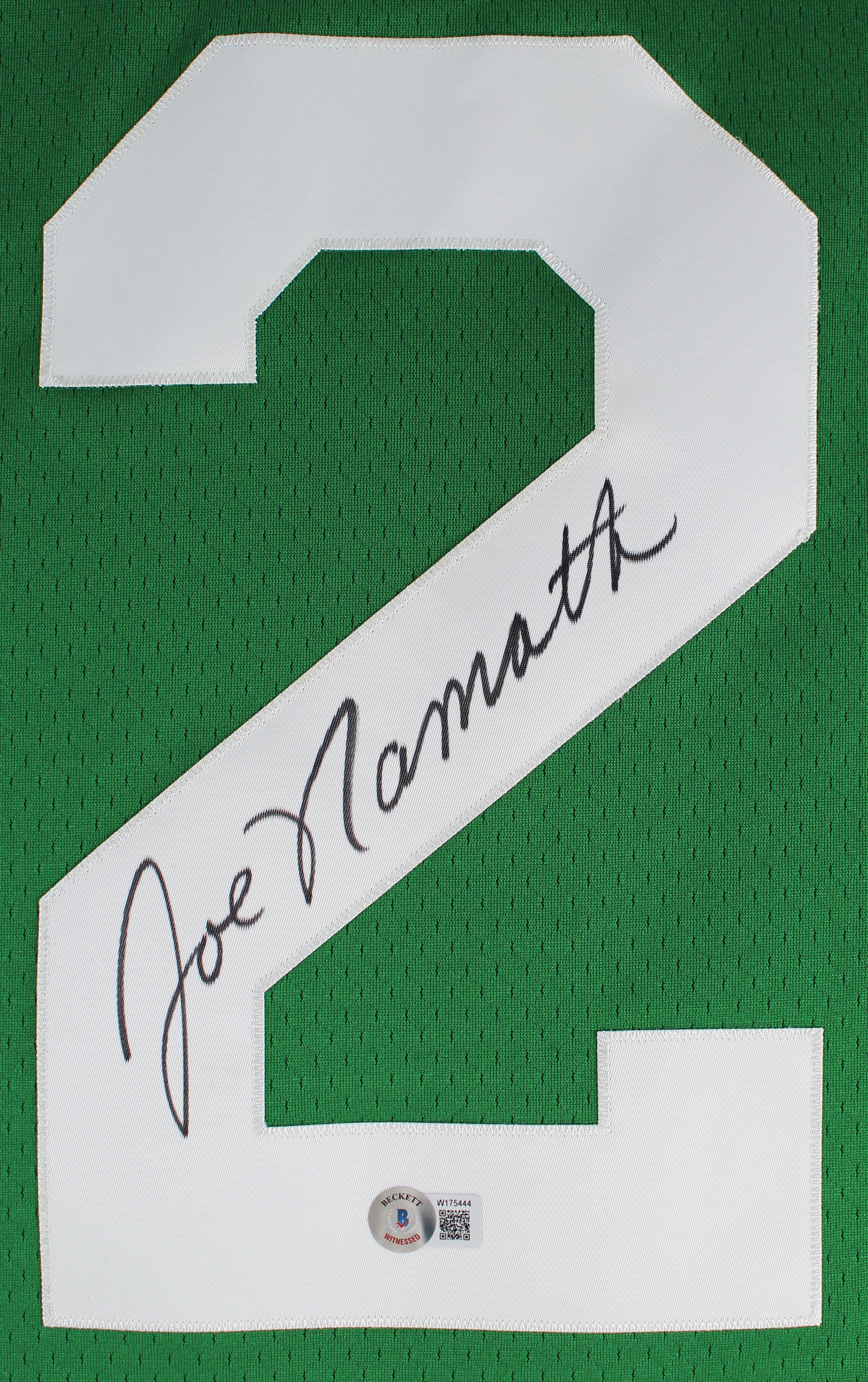 Jets Joe Namath Authentic Signed Green Mitchell & Ness Jersey Autographed BAS Witnessed