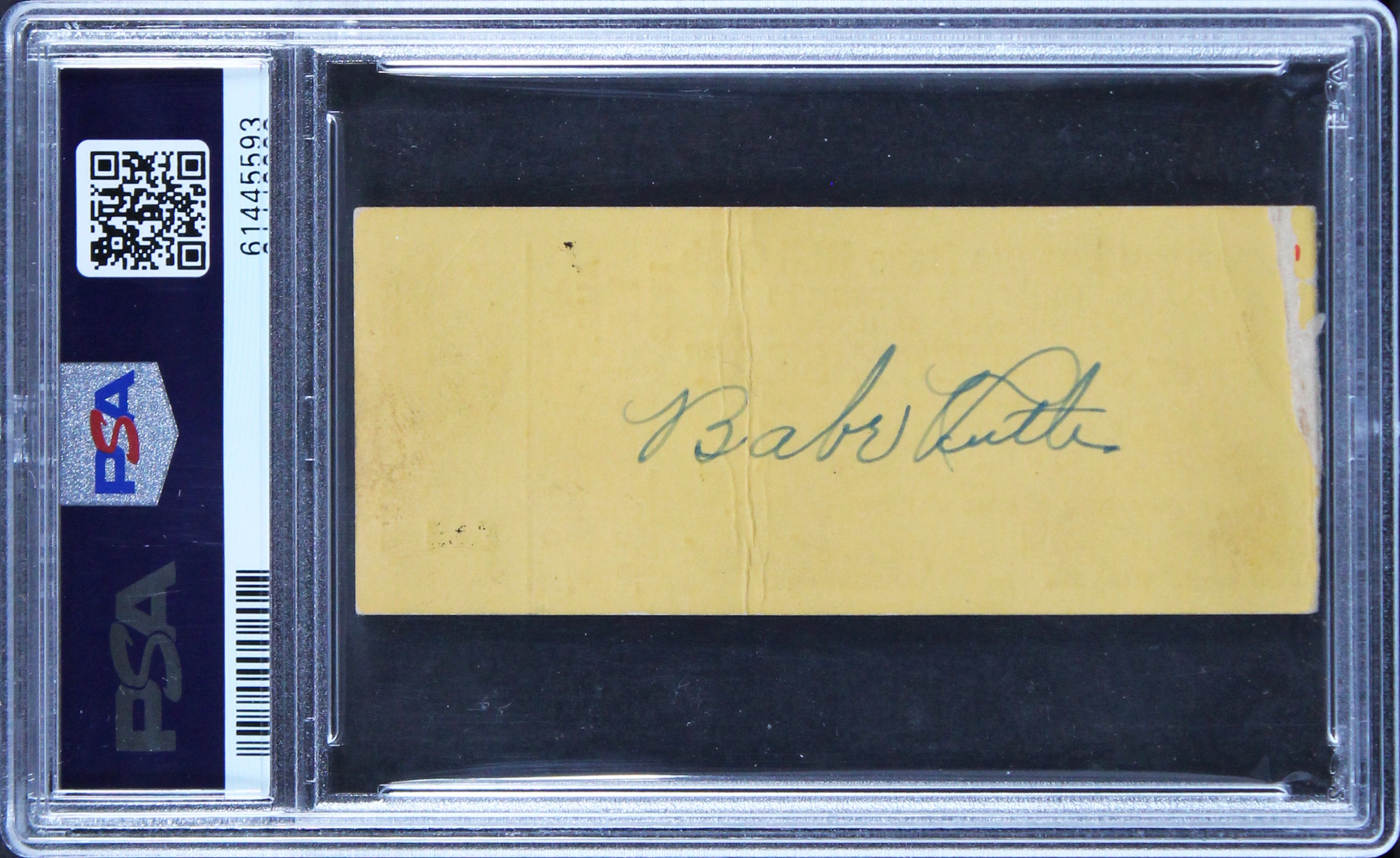 Yankees Babe Ruth Signed 9/11/1926 Ticket Stub Ticket Grade 2 Auto 8 PSA Slabbed